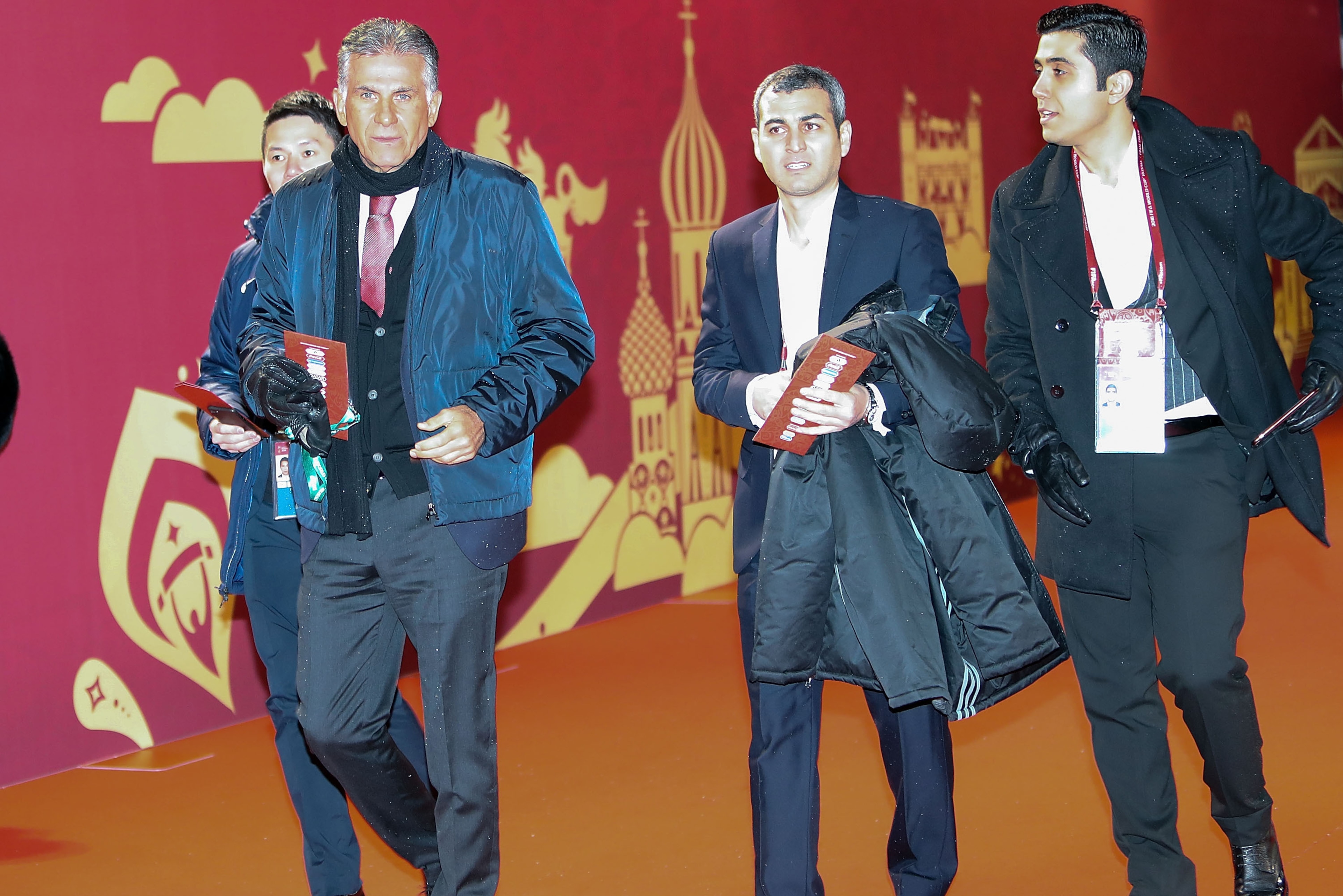 MOSCOW, RUSSIA - DECEMBER 01:  head coach of Iran  Carlos Queiroz arrives prior to the Final Draw for the 2018 FIFA World Cup Russia at the State Kremlin Palace on December 1, 2017 in Moscow, Russia.  (Photo by Amin Mohammad Jamali/Getty Images)