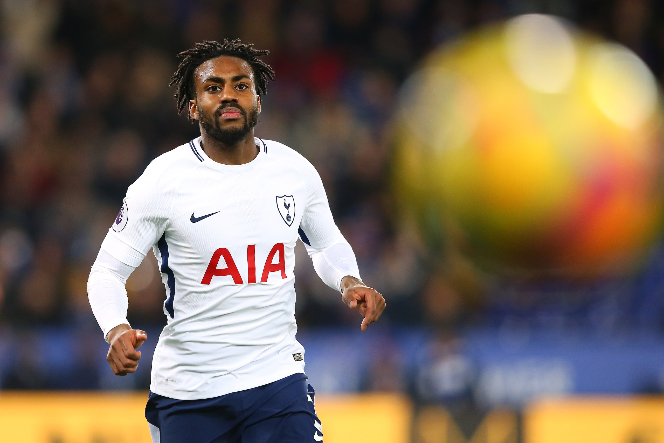 LEICESTER, ENGLAND - NOVEMBER 28:  Danny Rose of Tottenham Hotspur during the Premier League match between Leicester City and Tottenham Hotspur at The King Power Stadium on November 28, 2017 in Leicester, England.  (Photo by Alex Livesey - Danehouse/Getty