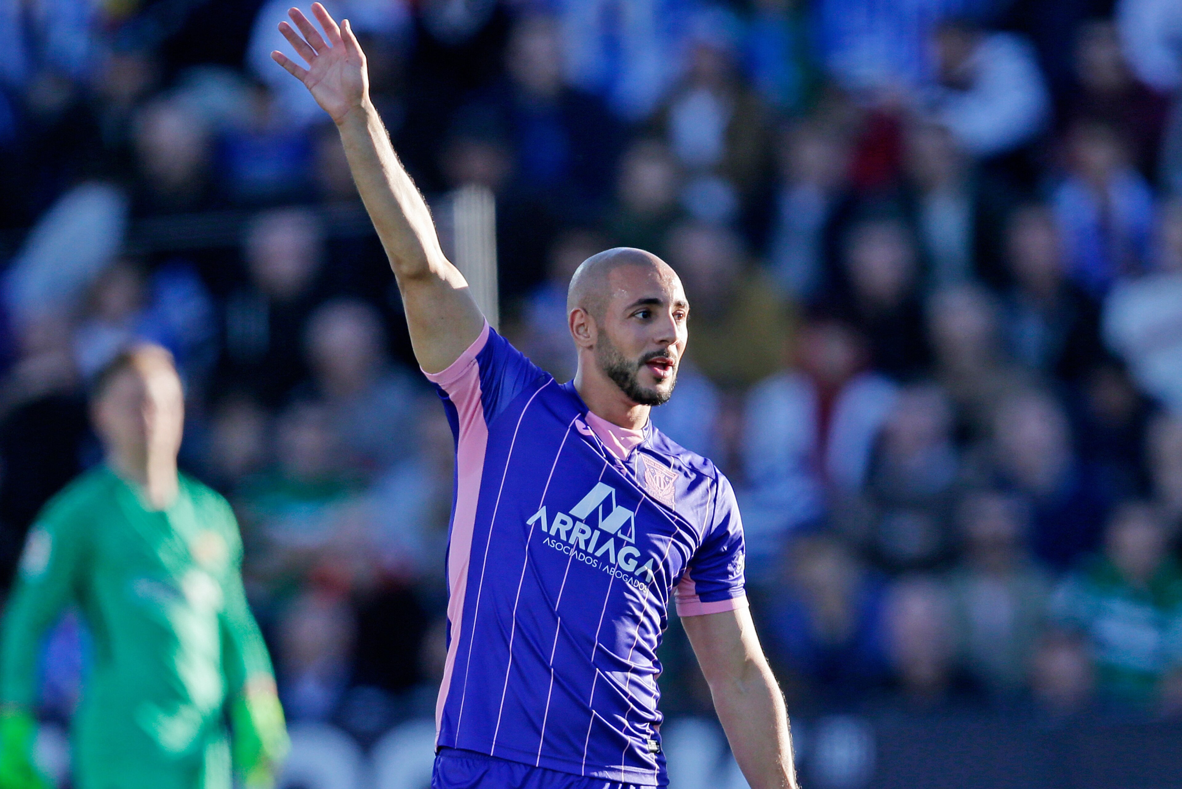 MADRID, SPAIN - NOVEMBER 18: Nordin Amrabat of Leganes  during the Spanish Primera Division   match between Leganes v FC Barcelona at the Estadio Municipal de Butarque on November 18, 2017 in Madrid Spain (Photo by Eric Verhoeven/Soccrates/Getty Images)
