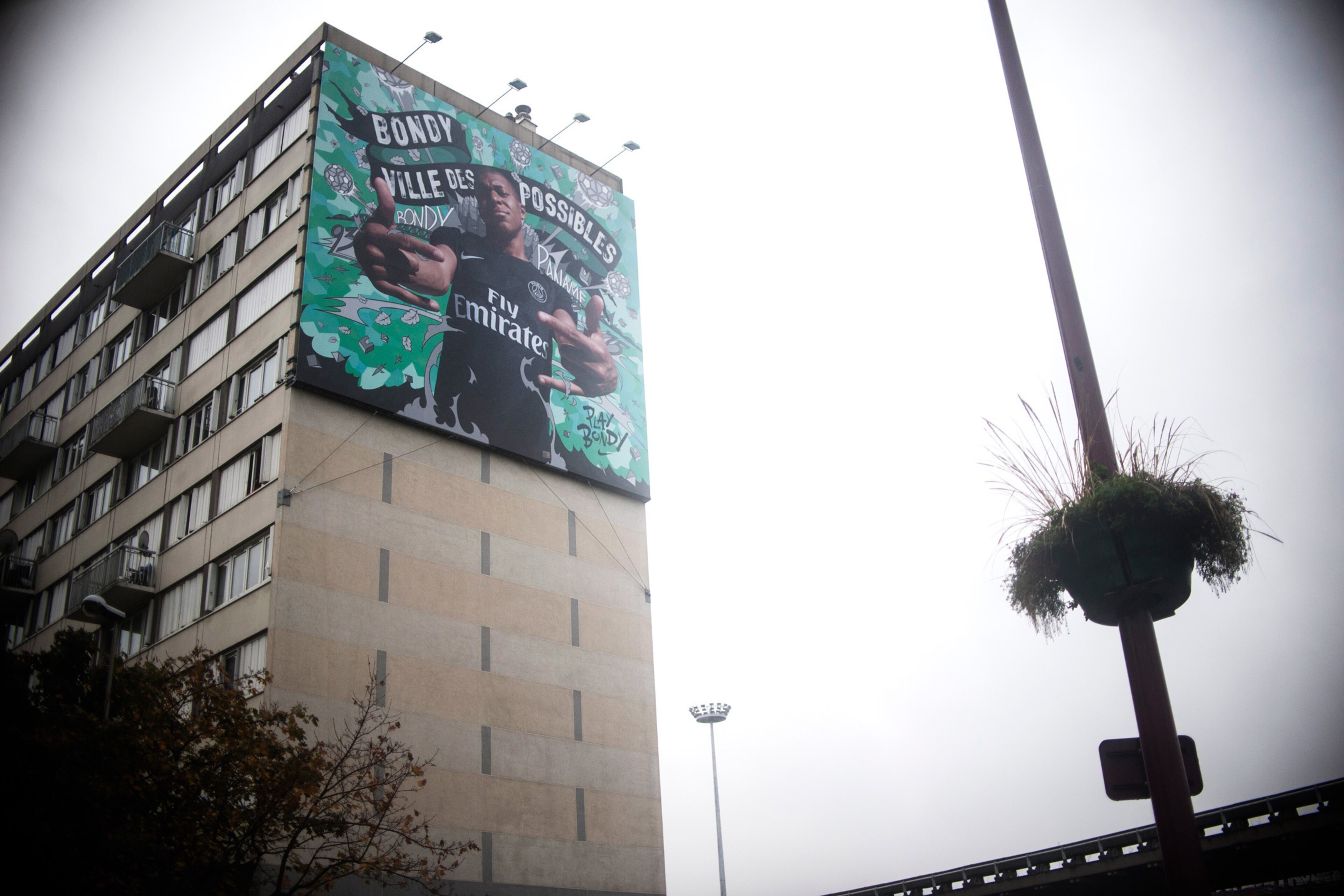 A mural in Bondy’s “Department 93,” previously reserved for the likes of Zidane.