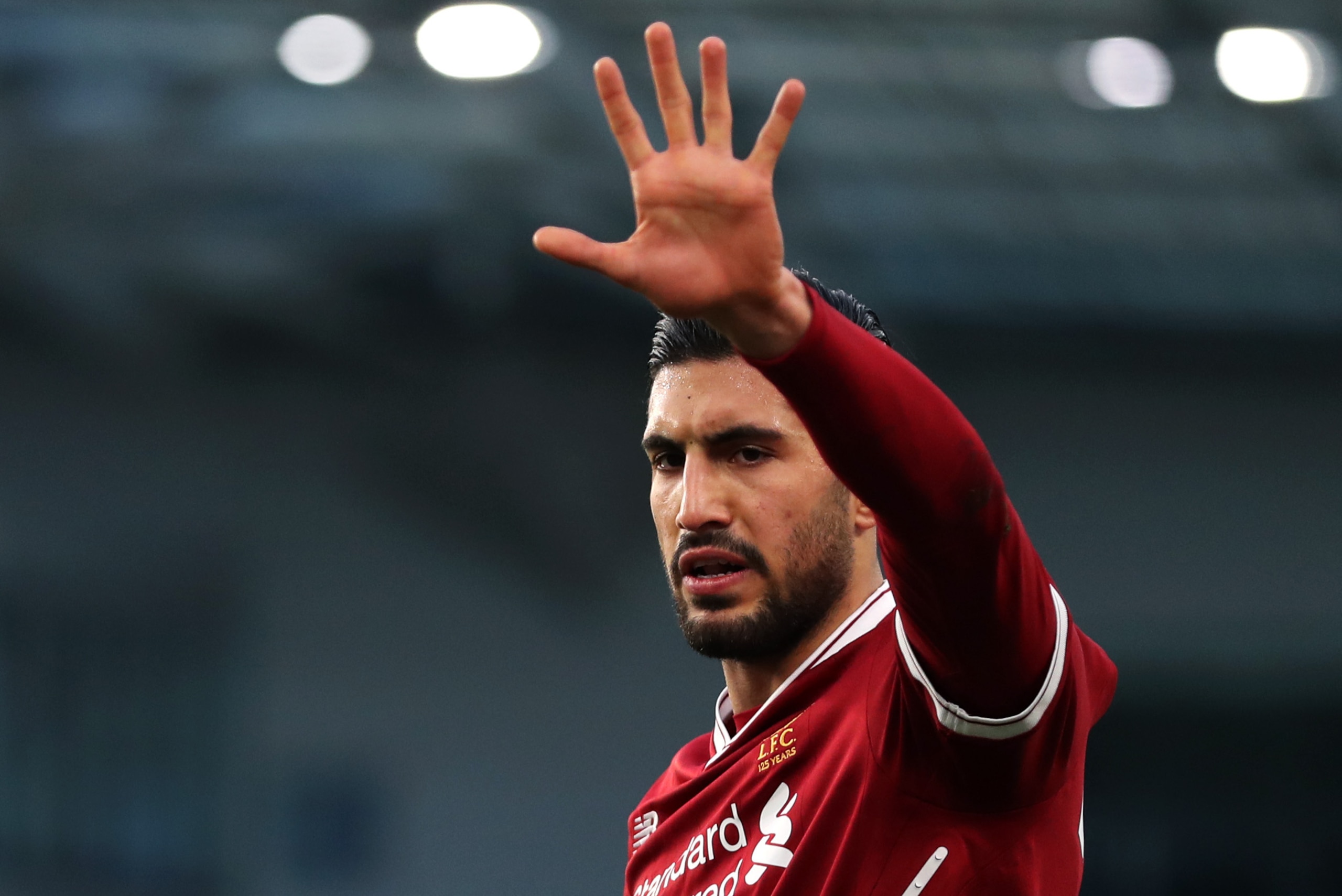 BRIGHTON, ENGLAND - DECEMBER 02: Emre Can of Liverpool gestures during the Premier League match between Brighton and Hove Albion and Liverpool at Amex Stadium on December 2, 2017 in Brighton, England. (Photo by Dan Istitene/Getty Images) BRIGHTON, ENGLAND - DECEMBER 02: Emre Can of Liverpool gestures during the Premier League match between Brighton and Hove Albion and Liverpool at Amex Stadium on December 2, 2017 in Brighton, England. (Photo by Dan Istitene/Getty Images)