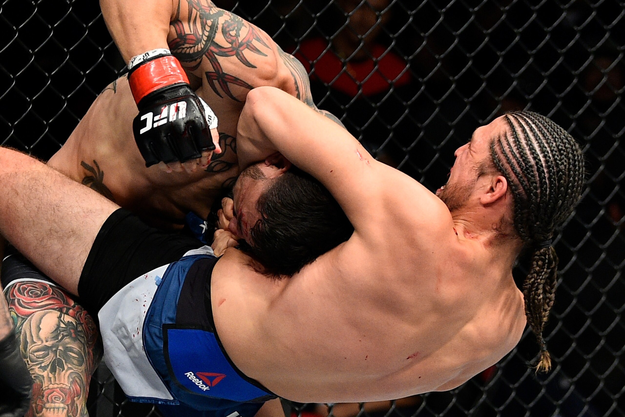 FRESNO, CA - DECEMBER 09: (R-L) Brian Ortega attempts to submit Cub Swanson in their featherweight bout during the UFC Fight Night event inside Save Mart Center on December 9, 2017 in Fresno, California. (Photo by Jeff Bottari/Zuffa LLC/Zuffa LLC via Get FRESNO, CA - DECEMBER 09: (R-L) Brian Ortega attempts to submit Cub Swanson in their featherweight bout during the UFC Fight Night event inside Save Mart Center on December 9, 2017 in Fresno, California. (Photo by Jeff Bottari/Zuffa LLC/Zuffa LLC via Get