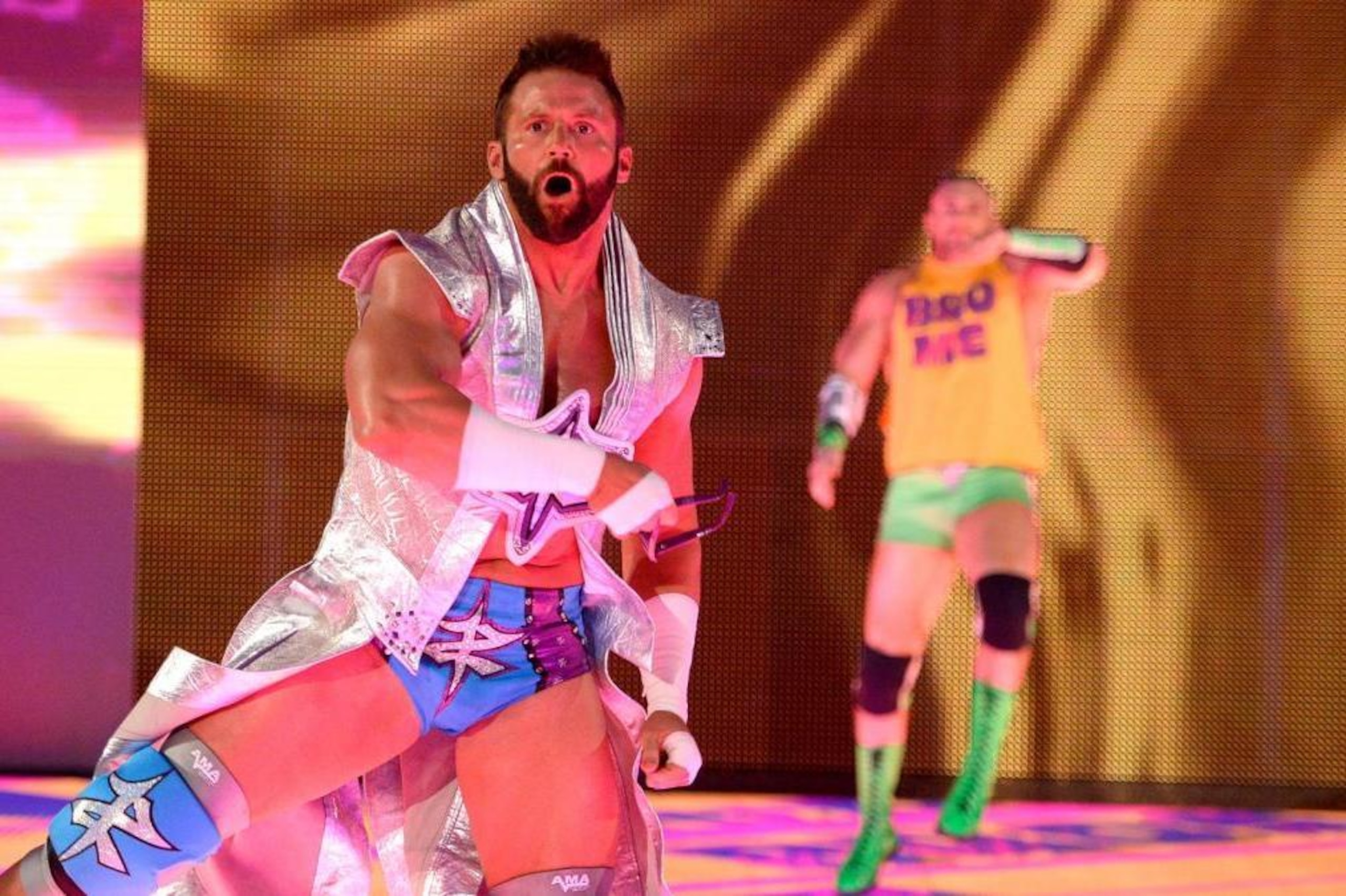 Zack Ryder and Mojo Rawley make their way to the ring during happier times. Zack Ryder and Mojo Rawley make their way to the ring during happier times.