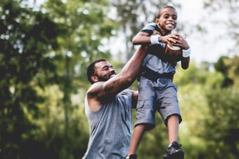 Courtney, quite literally, lifts Antonio up.