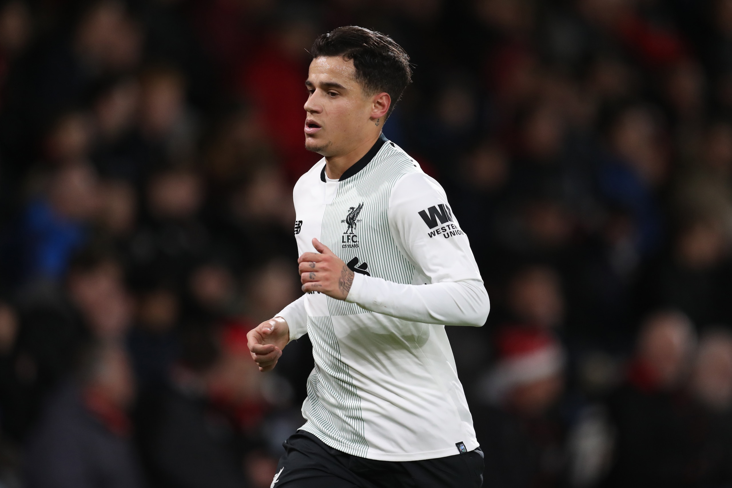 BOURNEMOUTH, ENGLAND - DECEMBER 17: Philippe Coutinho of Liverpool during the Premier League match between AFC Bournemouth and Liverpool at Vitality Stadium on December 17, 2017 in Bournemouth, England. (Photo by Catherine Ivill/Getty Images)