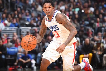 LOS ANGELES, CA - DECEMBER 11:  Lou Williams #23 of the LA Clippers handles the ball against the Toronto Raptors on December 11, 2017 at STAPLES Center in Los Angeles, California. NOTE TO USER: User expressly acknowledges and agrees that, by downloading a