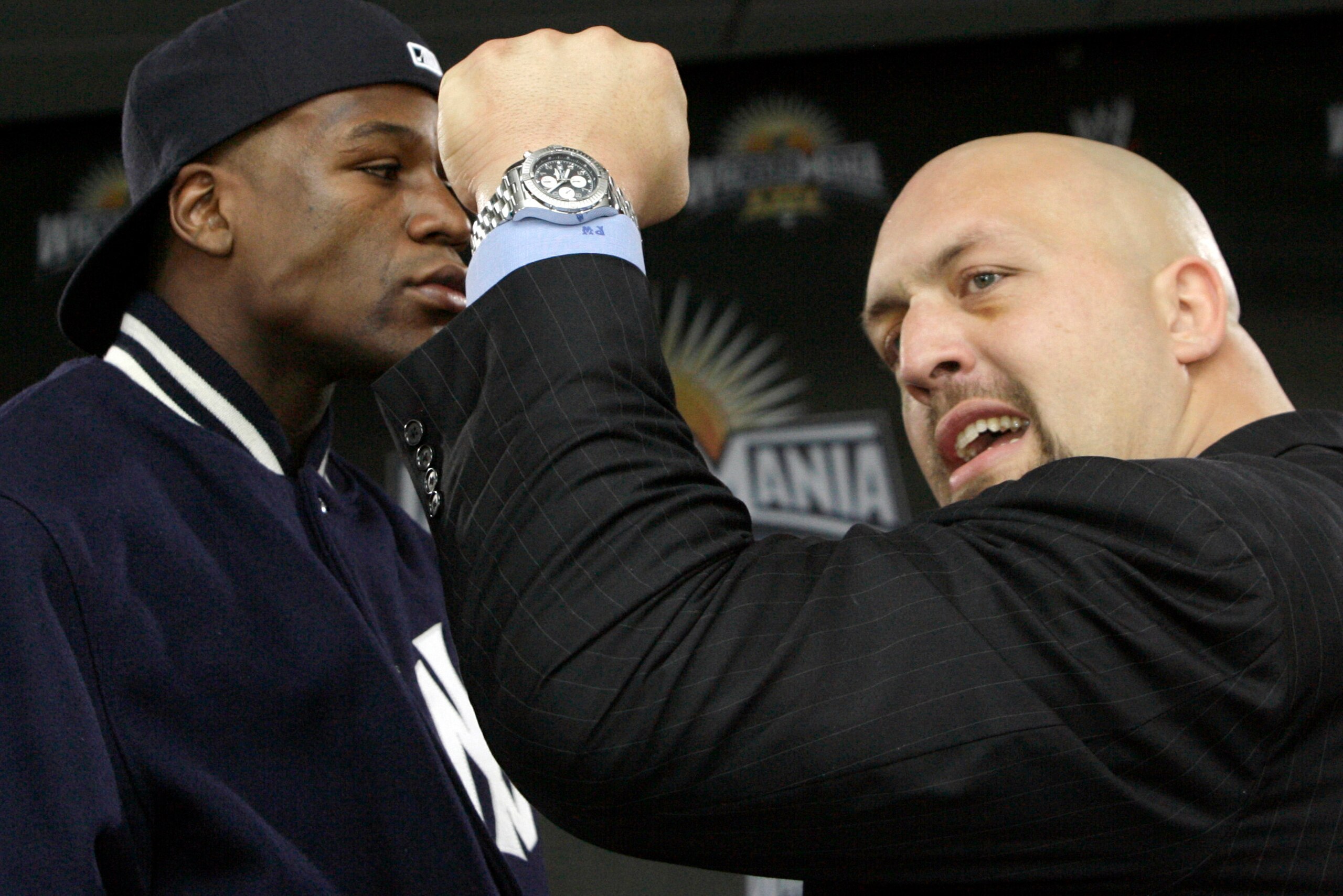 Mayweather isn't new to drumming up controversy with crossover matches. Mayweather isn't new to drumming up controversy with crossover matches.