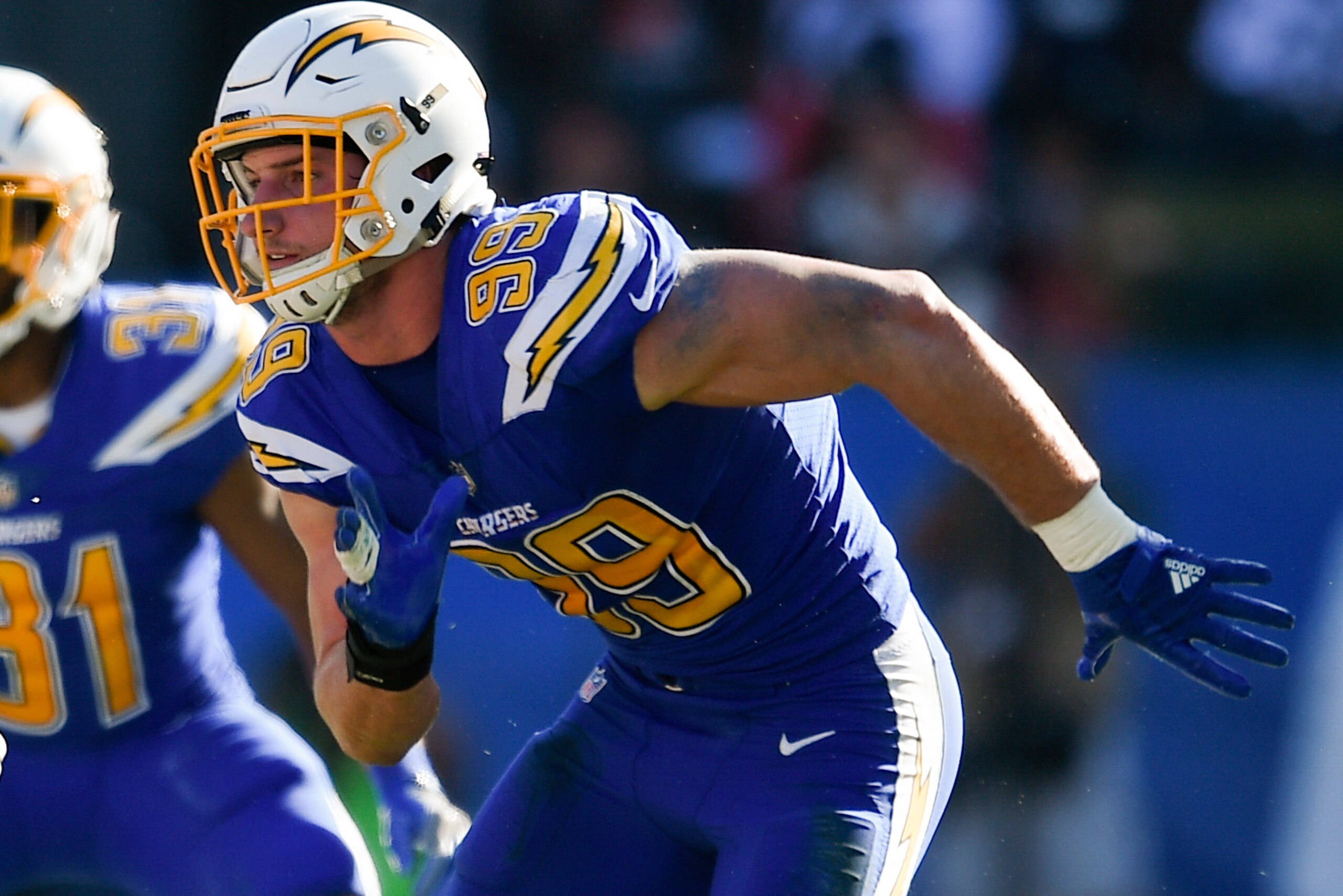 Joey Bosa has 11.5 sacks for the Chargers.