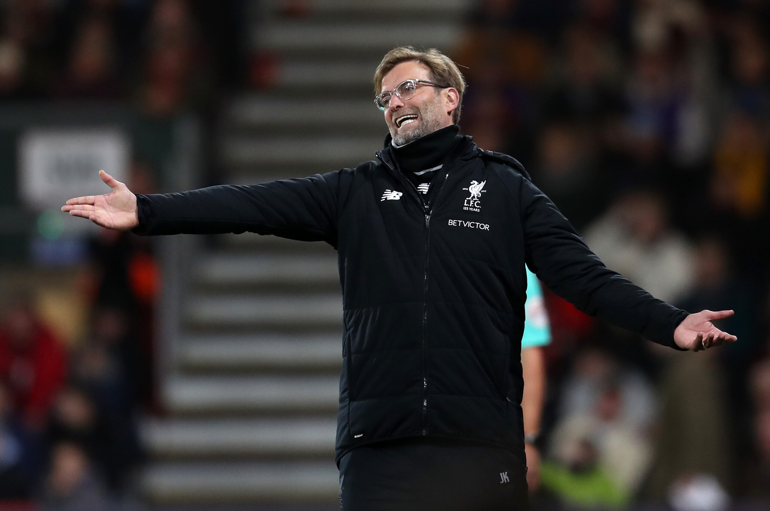 BOURNEMOUTH, ENGLAND - DECEMBER 17: Jurgen Klopp the head coach / manager of Liverpool during the Premier League match between AFC Bournemouth and Liverpool at Vitality Stadium on December 17, 2017 in Bournemouth, England. (Photo by Catherine Ivill/Getty BOURNEMOUTH, ENGLAND - DECEMBER 17: Jurgen Klopp the head coach / manager of Liverpool during the Premier League match between AFC Bournemouth and Liverpool at Vitality Stadium on December 17, 2017 in Bournemouth, England. (Photo by Catherine Ivill/Getty