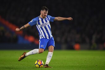 BRIGHTON, ENGLAND - DECEMBER 23:  Pascal Gross of Brighton shoots during the Premier League match between Brighton and Hove Albion and Watford at Amex Stadium on December 23, 2017 in Brighton, England.  (Photo by Mike Hewitt/Getty Images)