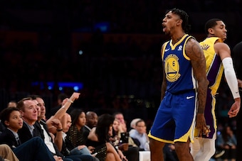 LOS ANGELES, CA - DECEMBER 18:  Nick Young #6 of the Golden State Warriors reacts in the first half while taking on the Los Angeles Lakers at Staples Center on December 18, 2017 in Los Angeles, California. NOTE TO USER: User expressly acknowledges and agr