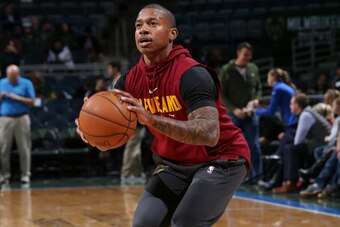 Milwaukee, WI - DECEMBER 19:  Isaiah Thomas #3 of the Cleveland Cavaliers handles the ball before the game against the Milwaukee Bucks on December 19, 2017 at the BMO Harris Bradley Center in Milwaukee, Wisconsin. NOTE TO USER: User expressly acknowledges