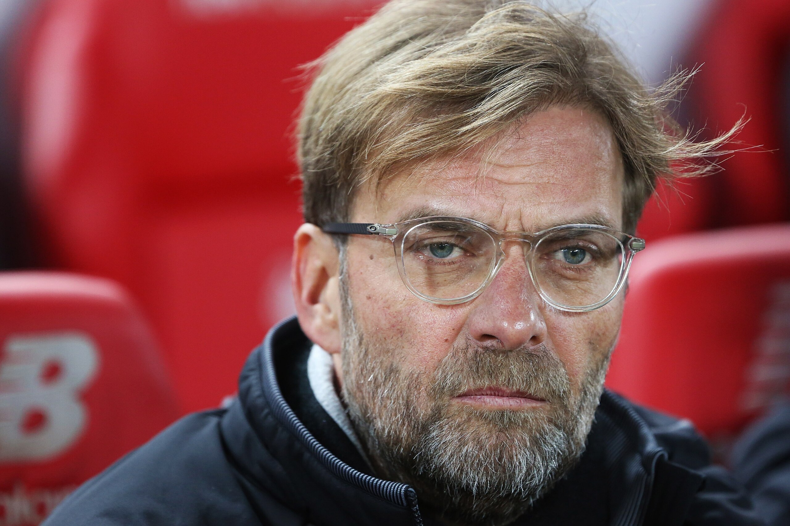 LIVERPOOL, ENGLAND - DECEMBER 26: Liverpool manager Jurgen Klopp prior to kick off of the Premier League match between Liverpool and Swansea City at Anfield on December 26, 2017 in Liverpool, England. (Photo by Athena Pictures/Getty Images)