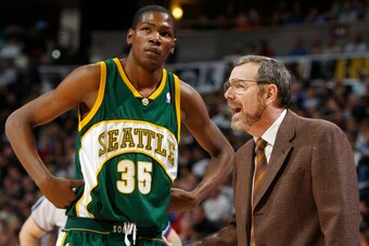 Durant has almost as many defensive win shares through 30 games this season (1.8) as he did over 80 outings his rookie year (1.9).