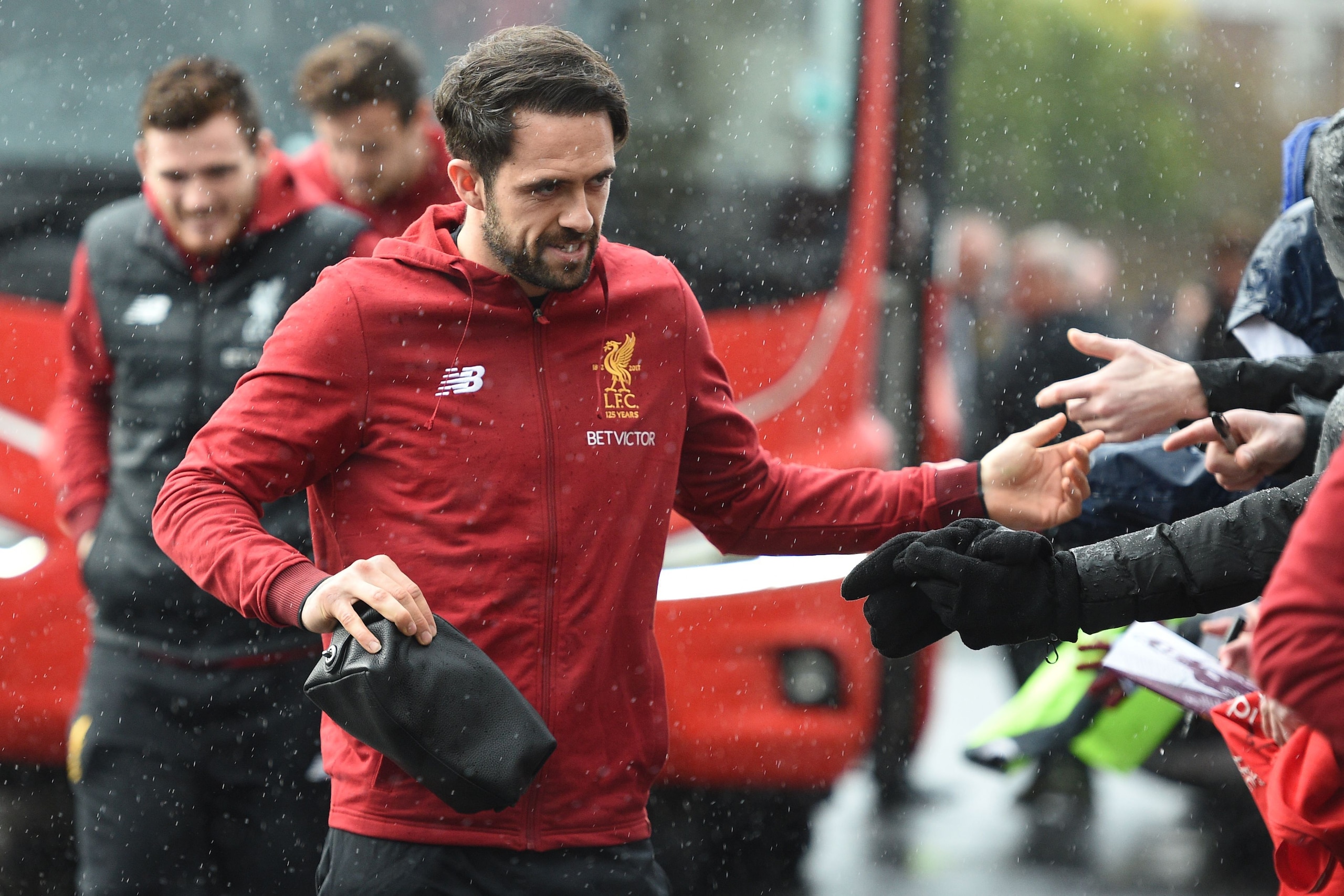 Liverpool's English striker Danny Ings arrives for the English Premier League football match between Burnley and Liverpool at Turf Moor in Burnley, north west England on January 1, 2018. / AFP PHOTO / Oli SCARFF / RESTRICTED TO EDITORIAL USE. No use with 