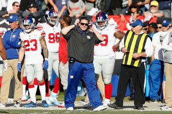 OAKLAND, CA - DECEMBER 03: New York Giants head coach Ben McAdoo looks on from the sideline during the game against the Oakland Raiders at Oakland-Alameda County Coliseum on December 3, 2017 in Oakland, California. (Photo by Lachlan Cunningham/Getty Image