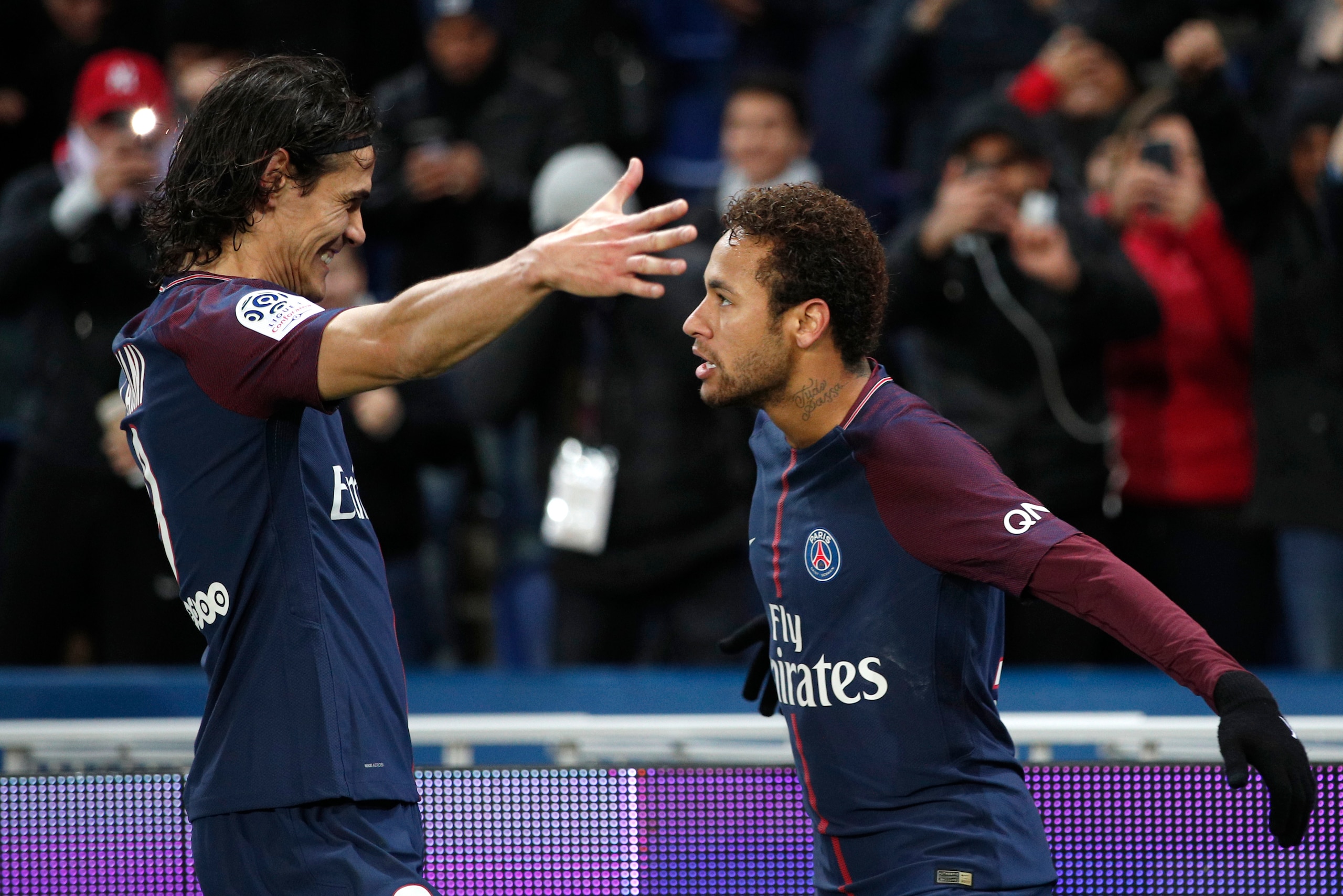 Cavani and Neymar have worked well together on the field this term.