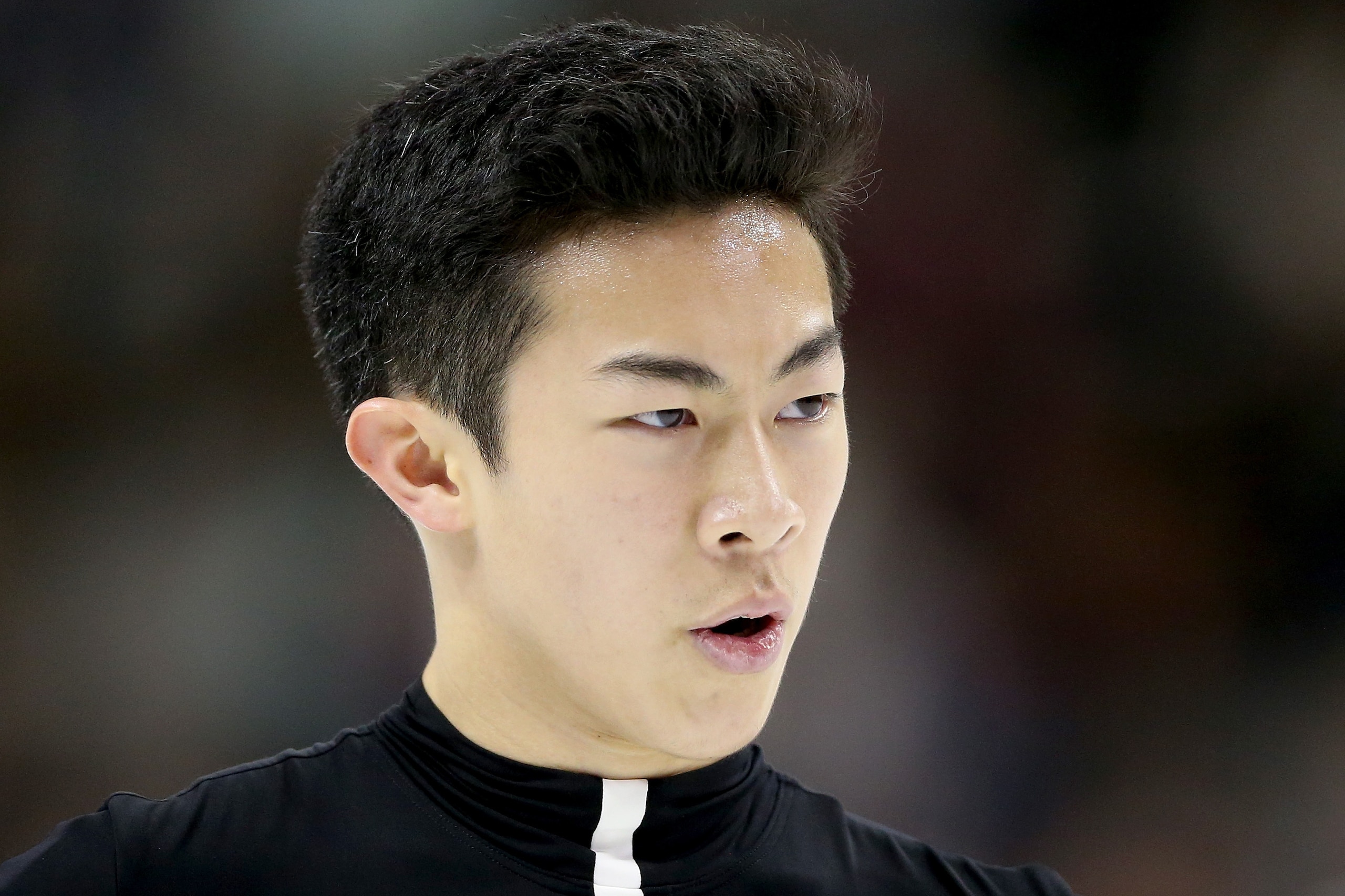 SAN JOSE, CA - JANUARY 04:  Nathan Chen competes in the Men's Short Program during the 2018 Prudential U.S. Figure Skating Championships at the SAP Center on January 4, 2018 in San Jose, California.  (Photo by Matthew Stockman/Getty Images)