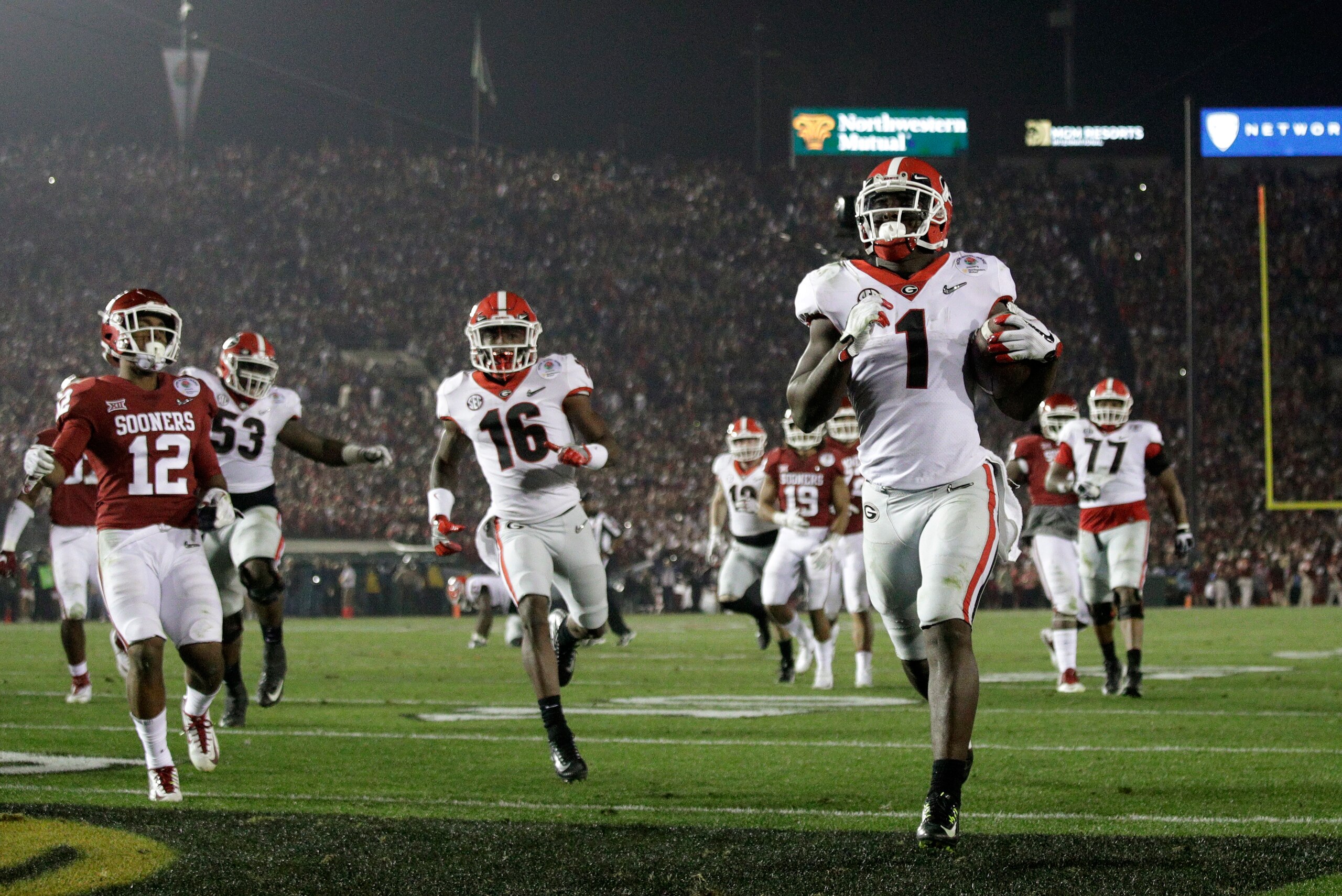 Sony Michel is a breakaway threat for the Bulldogs.