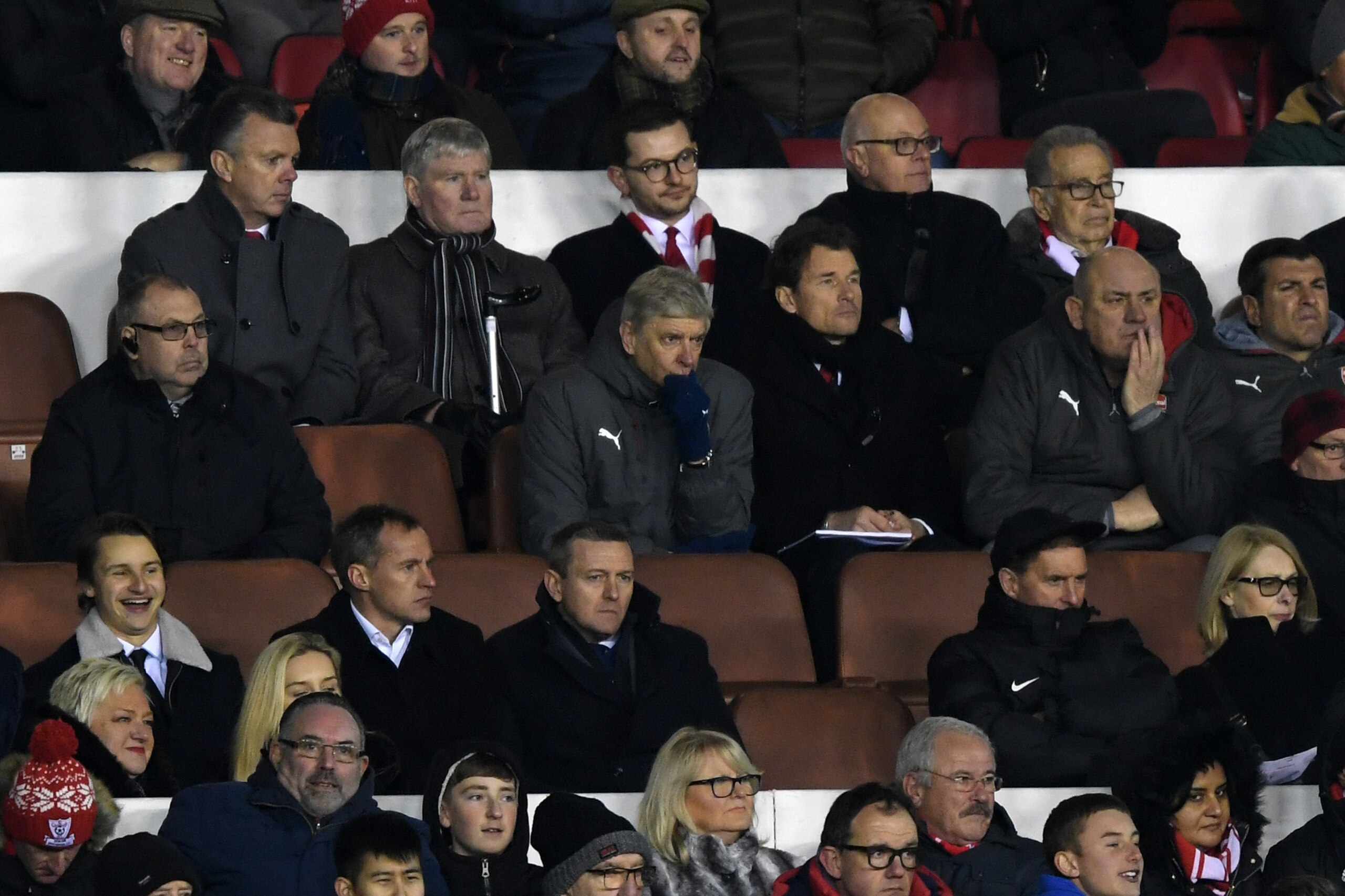 NOTTINGHAM, ENGLAND - JANUARY 07:  Arsene Wenger, Manager of Arsenal looks dejected during The Emirates FA Cup Third Round match between Nottingham Forest and Arsenal at City Ground on January 7, 2018 in Nottingham, England.  (Photo by Shaun Botterill/Get