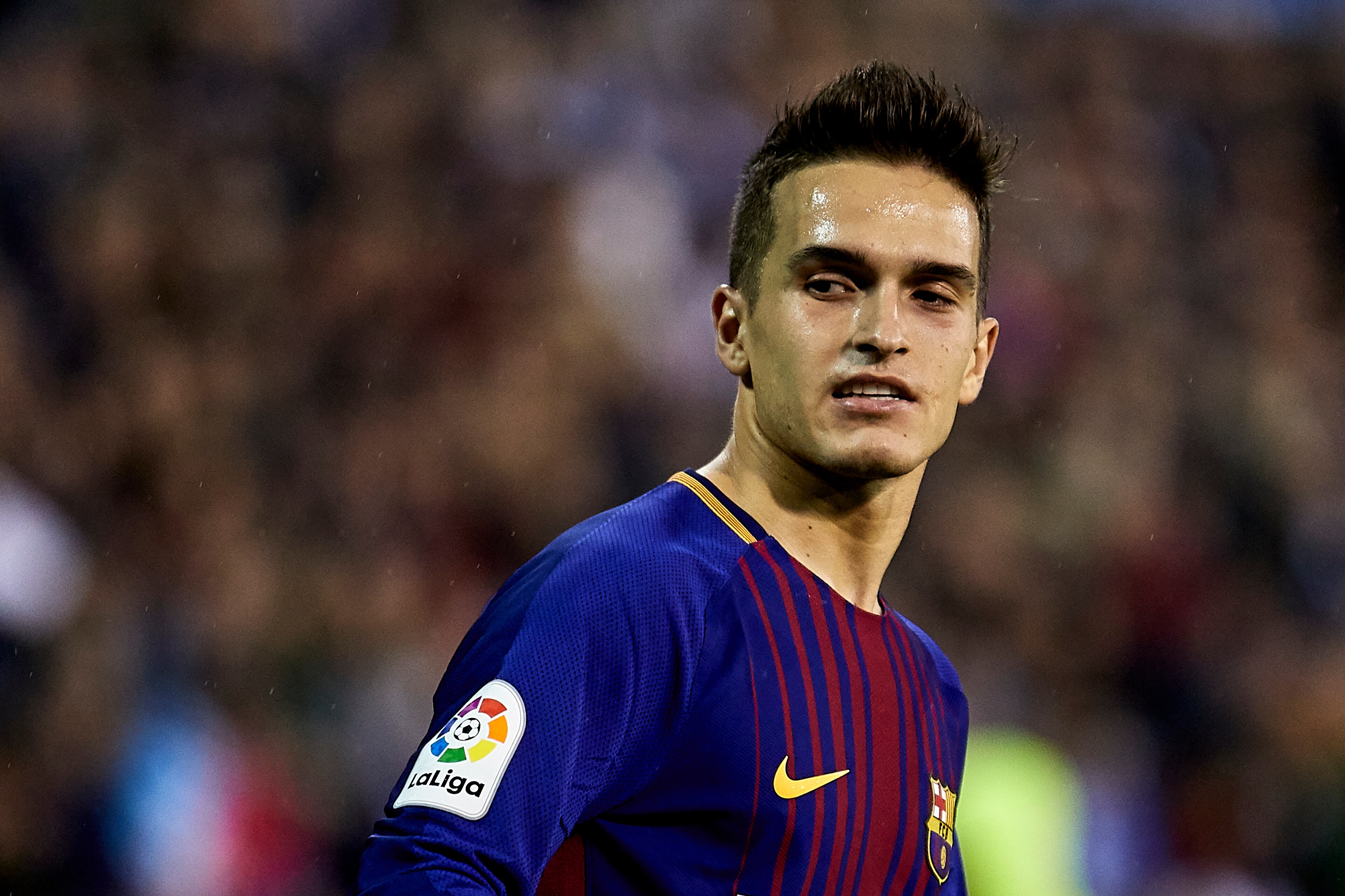 VIGO, SPAIN - JANUARY 04: Denis Suarez of FC Barcelona looks on during the Copa del Rey, Round of 16, first Leg match between Celta de Vigo and FC Barcelona at Estadio de Balaidos on January 4, 2018 in Vigo, Spain. (Photo by fotopress/Getty Images) VIGO, SPAIN - JANUARY 04: Denis Suarez of FC Barcelona looks on during the Copa del Rey, Round of 16, first Leg match between Celta de Vigo and FC Barcelona at Estadio de Balaidos on January 4, 2018 in Vigo, Spain. (Photo by fotopress/Getty Images)