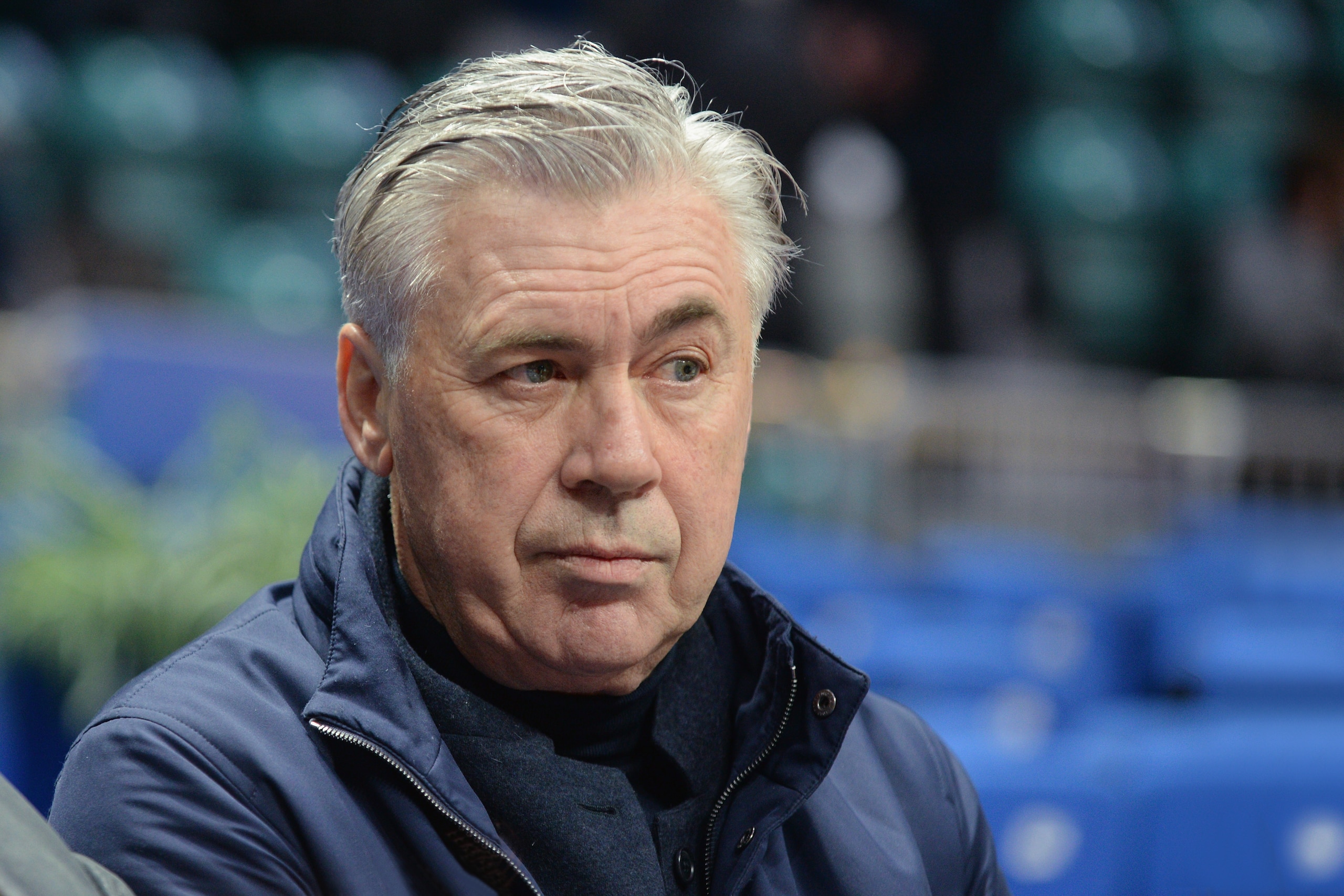 BOLOGNA, ITALY - DECEMBER 03:  The italian head coach of soccer teams Carlo Ancelotti attends as guest the LBA LegaBasket of Serie A match between Virtus Segafredo Bologna and Vanoli Cremona at PalaDozza on December 3, 2017 in Bologna, Italy.  (Photo by R