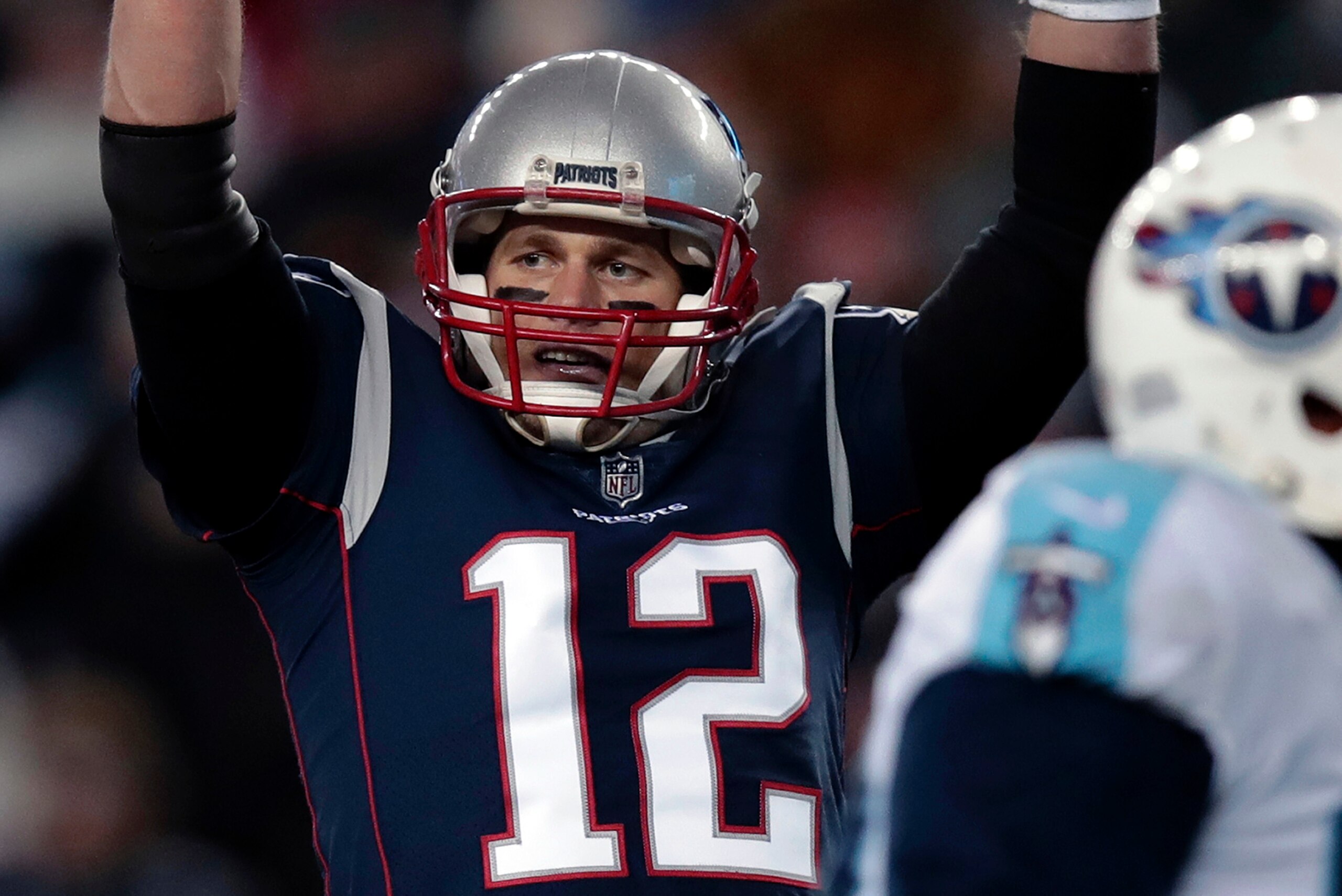 Tom Brady threw for 337 yards and three TDs in New England's divisional playoff win over Tennessee.