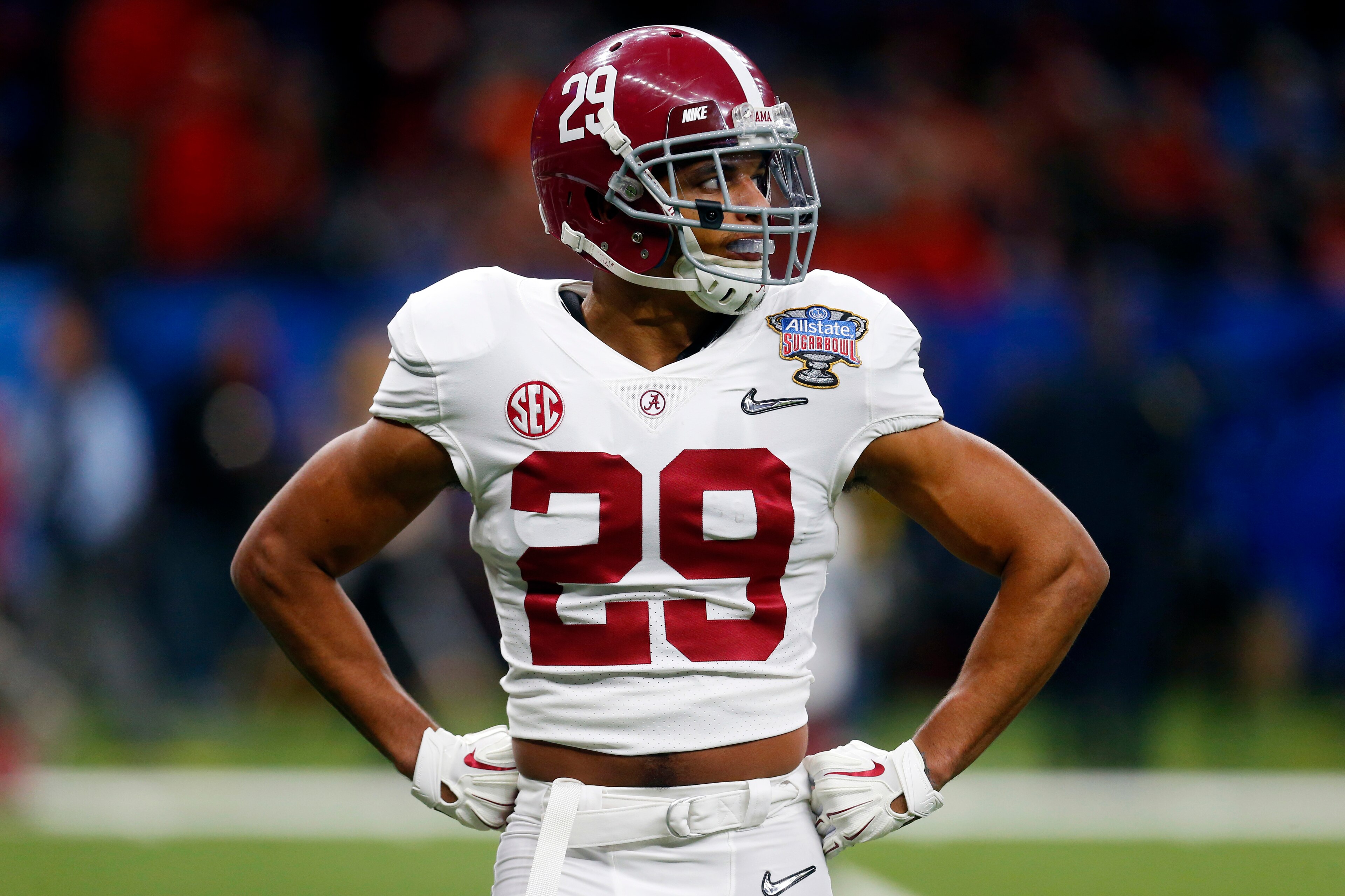Minkah Fitzpatrick intercepted nine passes in three seasons at Alabama.