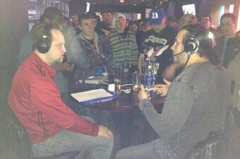 Justin LaBar and Matt Hardy host a radio show in Pittsburgh.