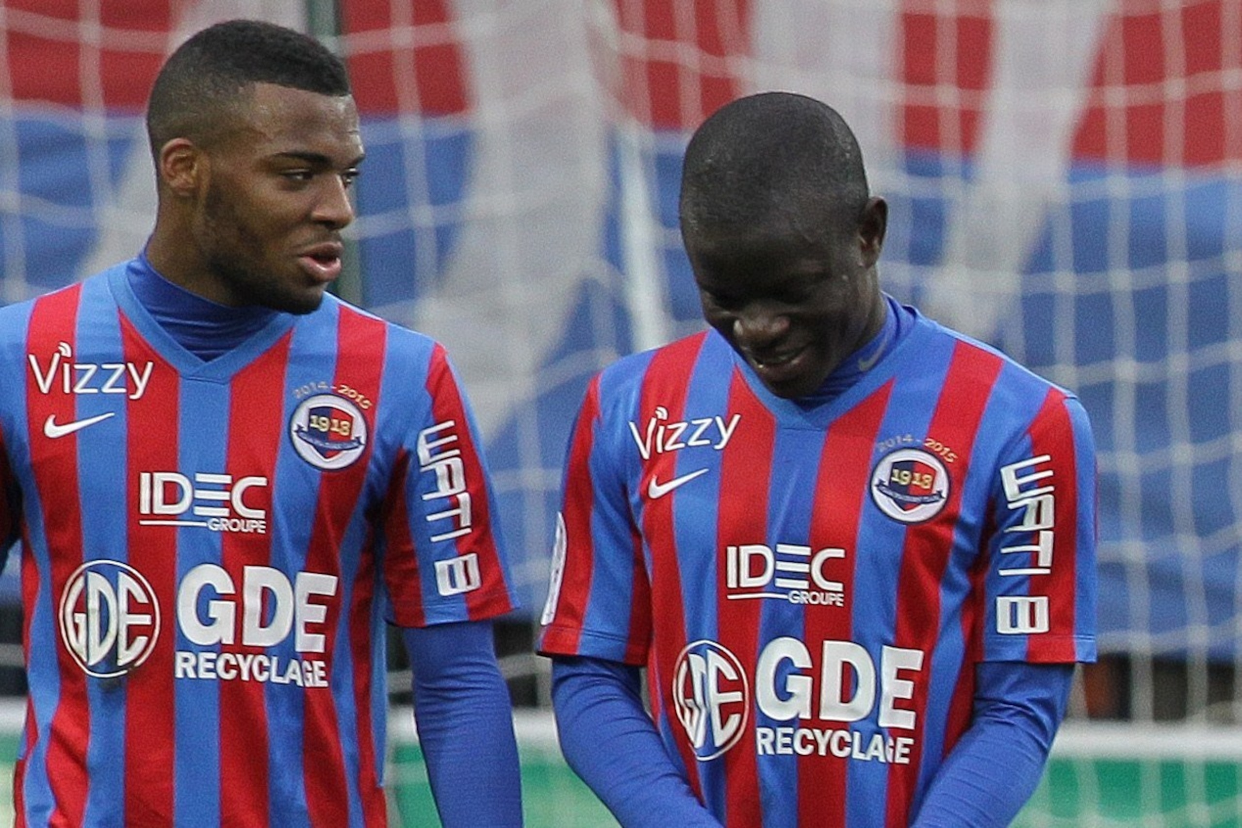 (From L) Caen's French midfielder Thomas Lemar, French midfielder N'golo Kante, French goalkeeper Remy Vercoutre,French midfielder Julien Feret, French midfielder Nicolas Seube, French goalkeeper Damien Perquis and Italian Brazilian defender Felipe Saad c