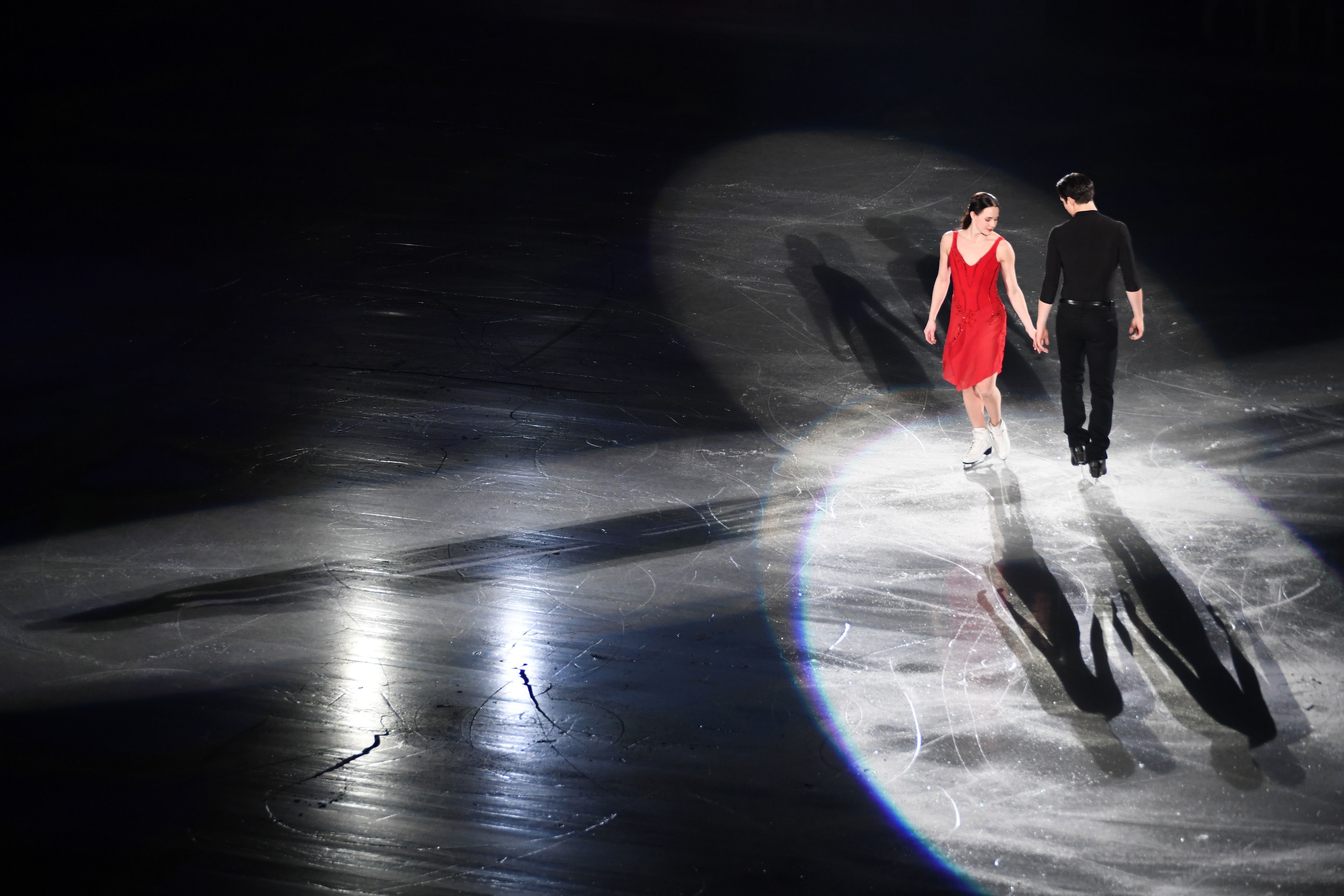 Canada's Tessa Virtue and Scott Moir perform during the gala exhibition at the Grand Prix of Figure Skating final in Nagoya on December 10, 2017.  / AFP PHOTO / Toshifumi KITAMURA        (Photo credit should read TOSHIFUMI KITAMURA/AFP/Getty Images)