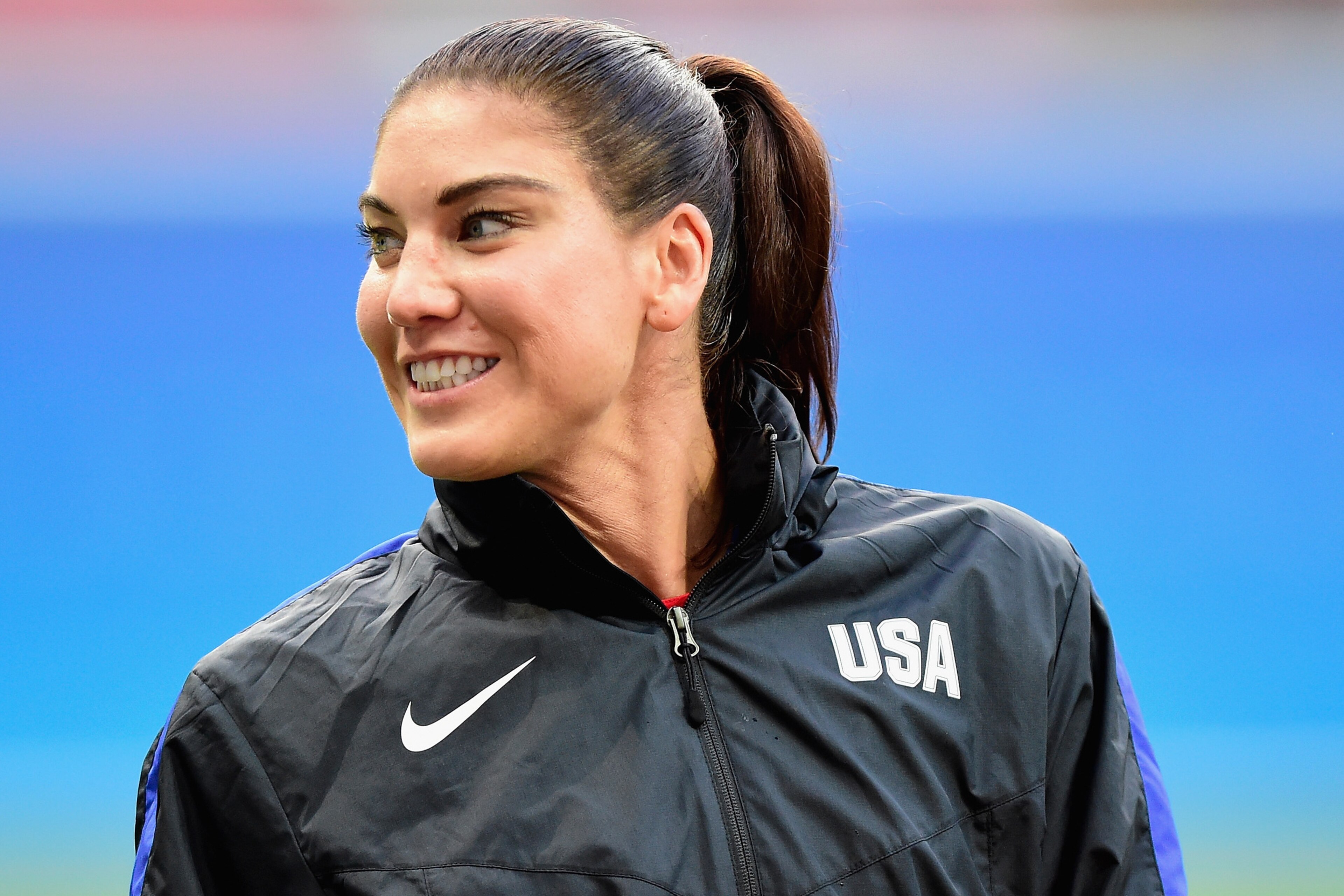 MANAUS, AMAZONAS - AUGUST 09:  Hope Solo #1 of United States prepares for their game against Colombia in the Women's Football First Round Group G match on Day 4 of the Rio 2016 Olympic Games at Amazonia Arena on August 9, 2016 in Rio de Janeiro, Brazil.  