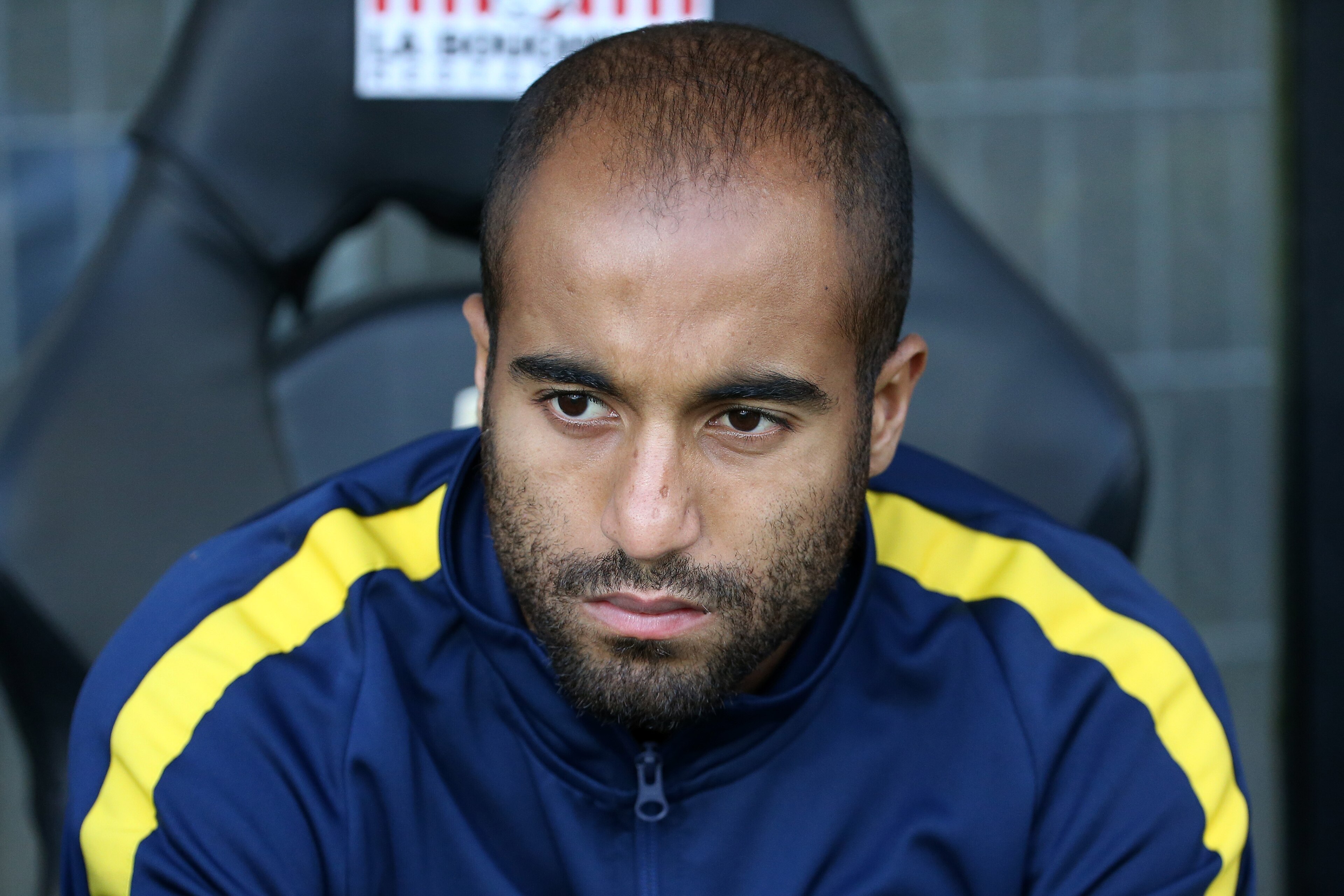 ANGERS, FRANCE - NOVEMBER 4: Lucas Moura of PSG sits on the bench during the French Ligue 1 match between Angers SCO and Paris Saint Germain (PSG) at Stade Raymond Kopa on November 4, 2017 in Angers, France. (Photo by Jean Catuffe/Getty Images) ANGERS, FRANCE - NOVEMBER 4: Lucas Moura of PSG sits on the bench during the French Ligue 1 match between Angers SCO and Paris Saint Germain (PSG) at Stade Raymond Kopa on November 4, 2017 in Angers, France. (Photo by Jean Catuffe/Getty Images)