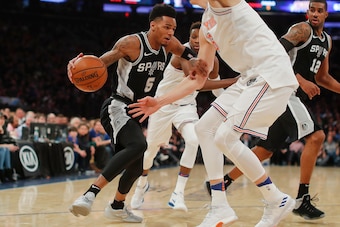 Dejounte Murray is averaging 4.9 assists and 1.7 steals per 36 minutes this season, according to Basketball-Reference.com.