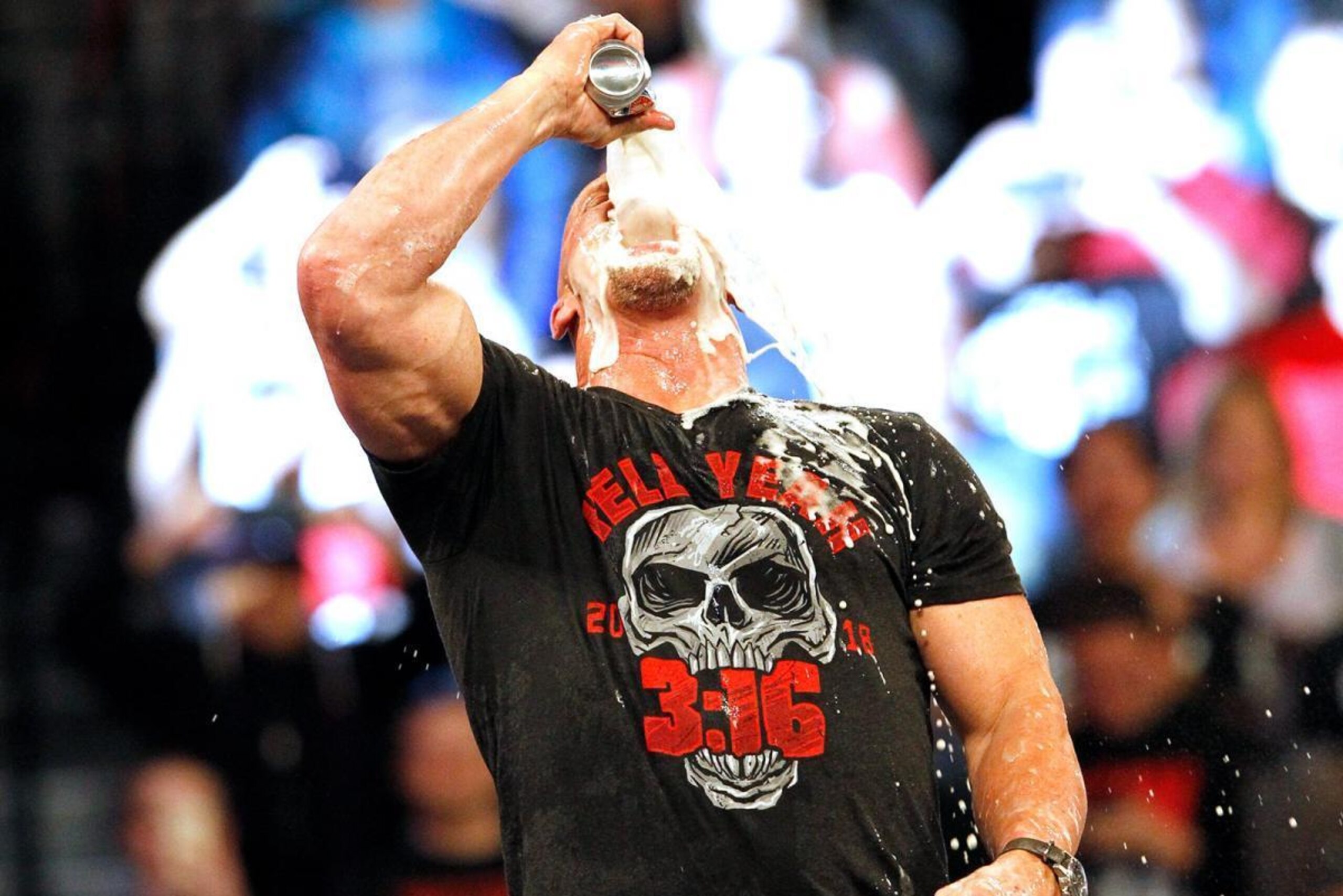 Austin drinks after stunning Vince and Shane