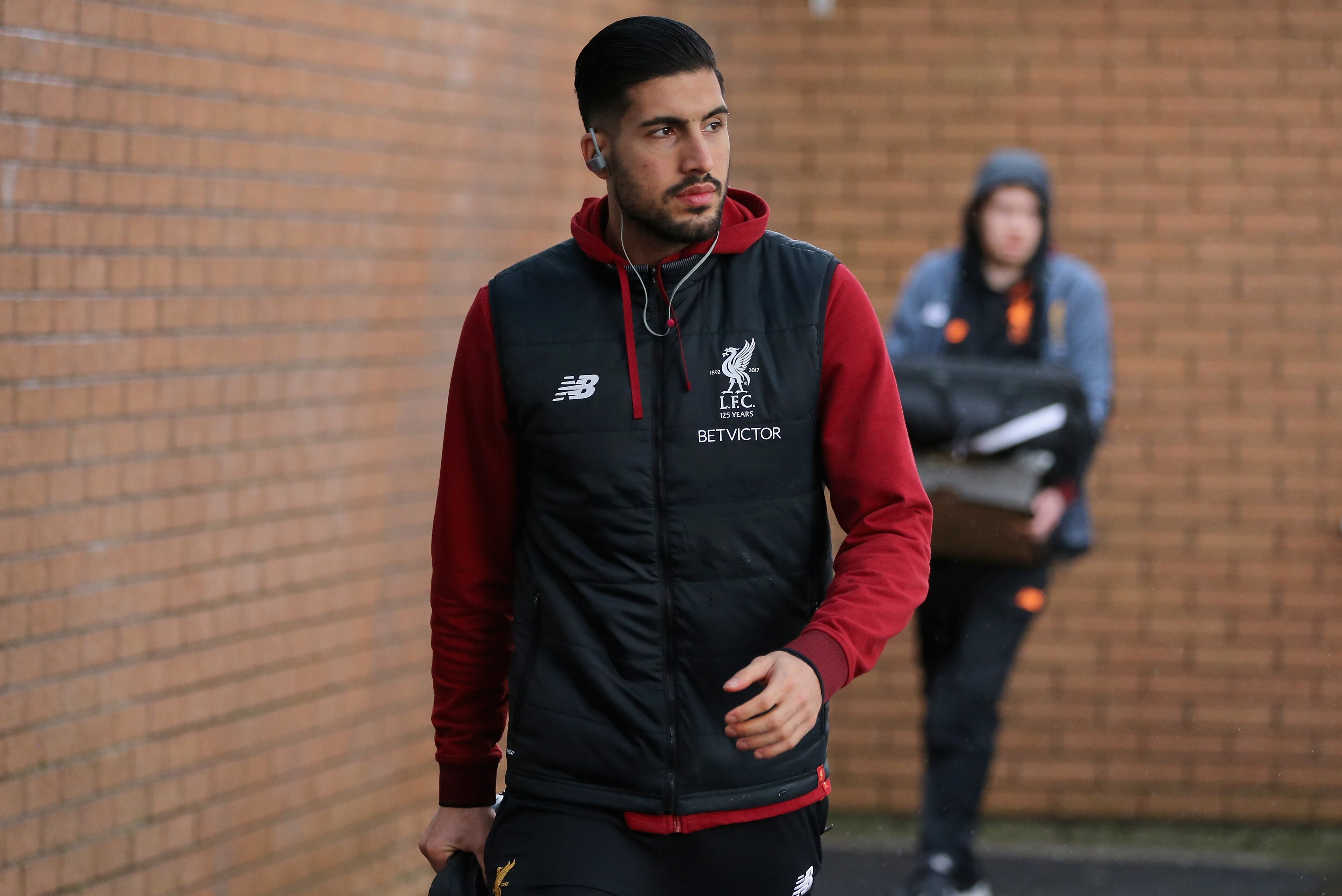 BURNLEY, ENGLAND - JANUARY 01: Emre Can of Liverpool arrives at the stadium prior to the Premier League match between Burnley and Liverpool at Turf Moor on January 1, 2018 in Burnley, England. (Photo by Nigel Roddis/Getty Images) BURNLEY, ENGLAND - JANUARY 01: Emre Can of Liverpool arrives at the stadium prior to the Premier League match between Burnley and Liverpool at Turf Moor on January 1, 2018 in Burnley, England. (Photo by Nigel Roddis/Getty Images)