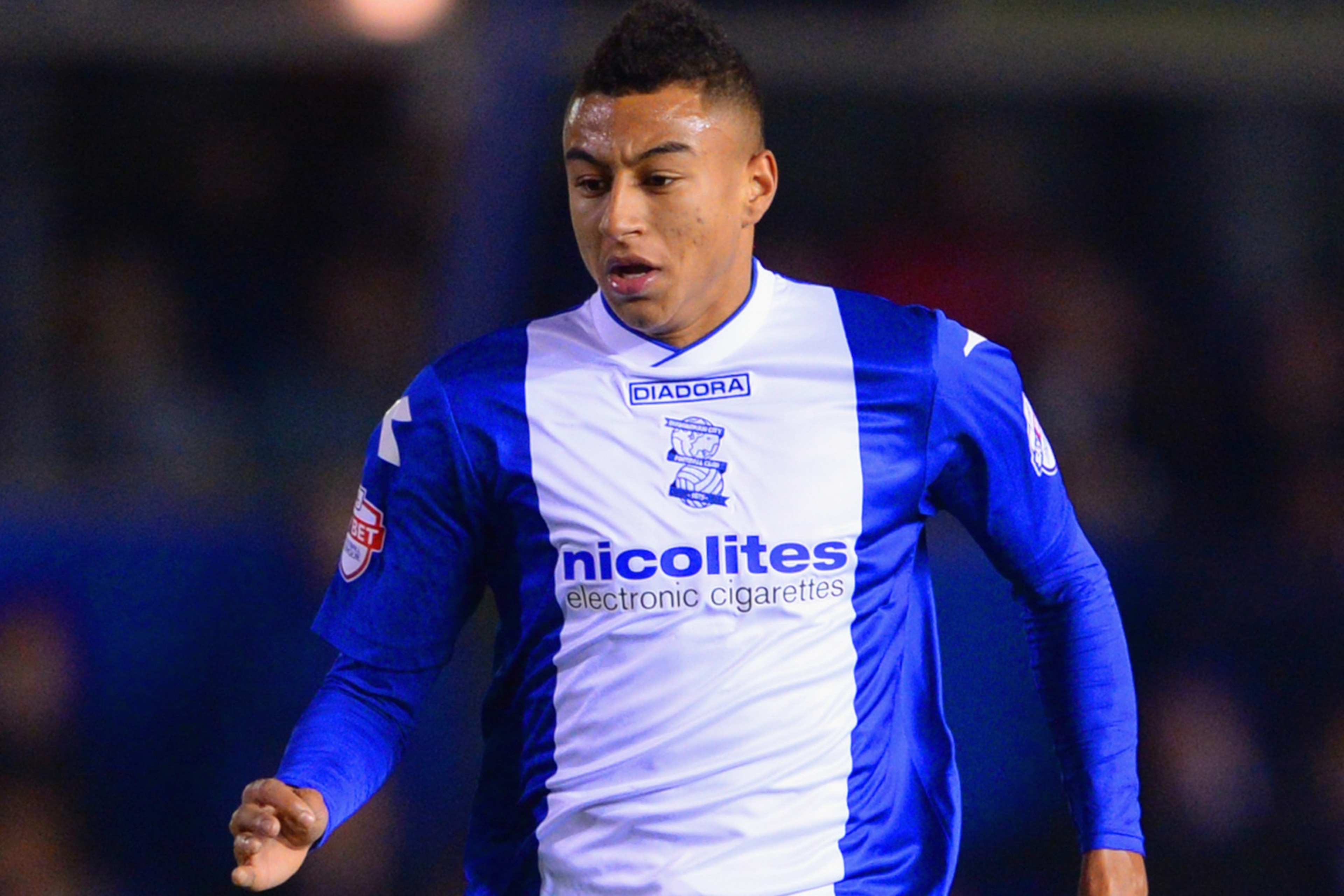 BIRMINGHAM, ENGLAND - DECEMBER 03:  Jesse Lingard of Birmingham City in action during the Sky Bet Championship match between Birmingham City and Doncaster Rovers at St Andrews Stadium on December 03, 2013 in Birmingham, England,  (Photo by Michael Regan/G