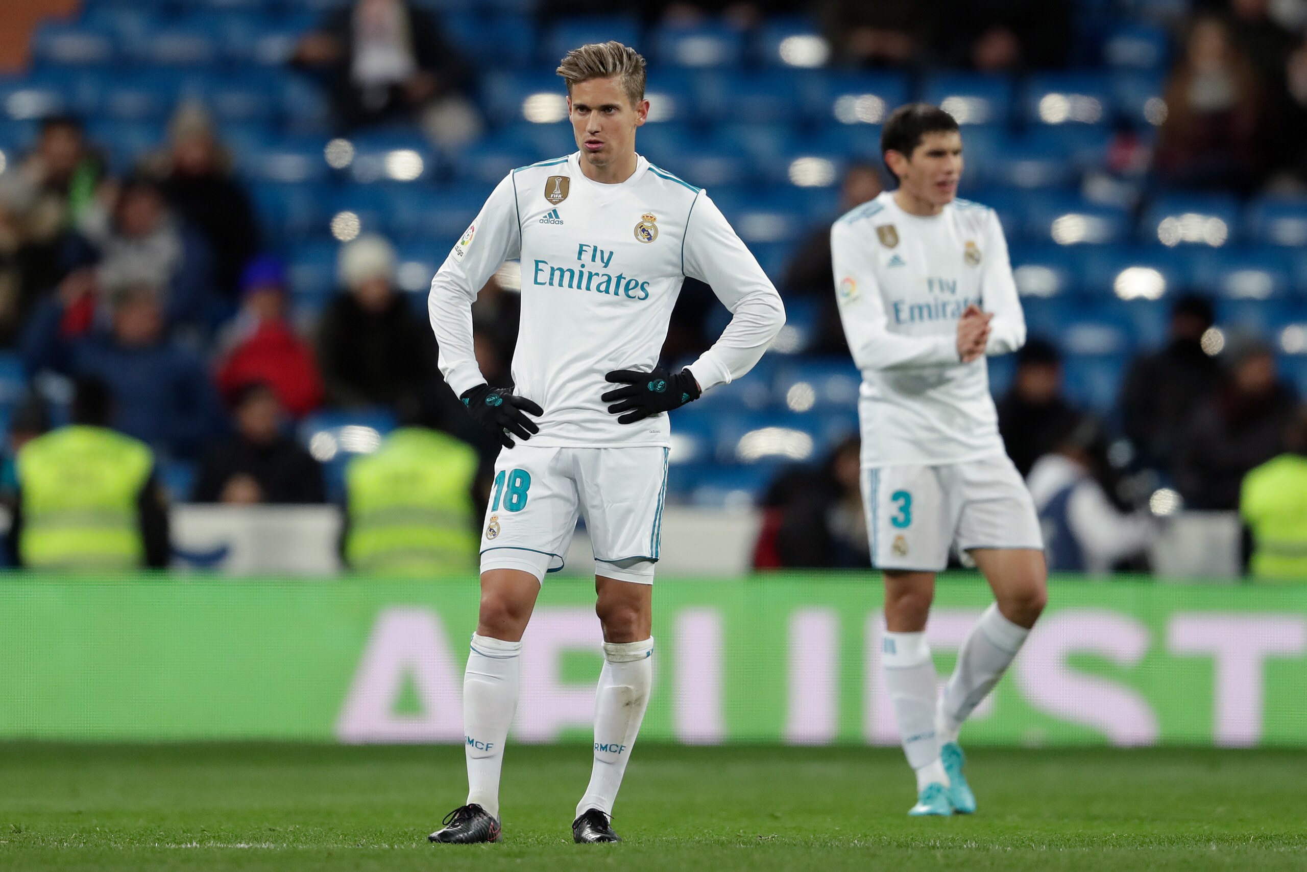 , SPAIN - JANUARY 10: Marcos Llorente of Real Madrid during the Spanish Copa del Rey  match between Real Madrid v Numancia on January 10, 2018 (Photo by Laurens Lindhout/Soccrates/Getty Images)