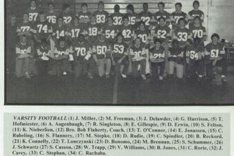 Jim Schwartz (pictured in the top row, fourth from the left with arms crossed) set a tone of fearlessness and support for his high school team that he has carried to the Eagles defense he coaches today.