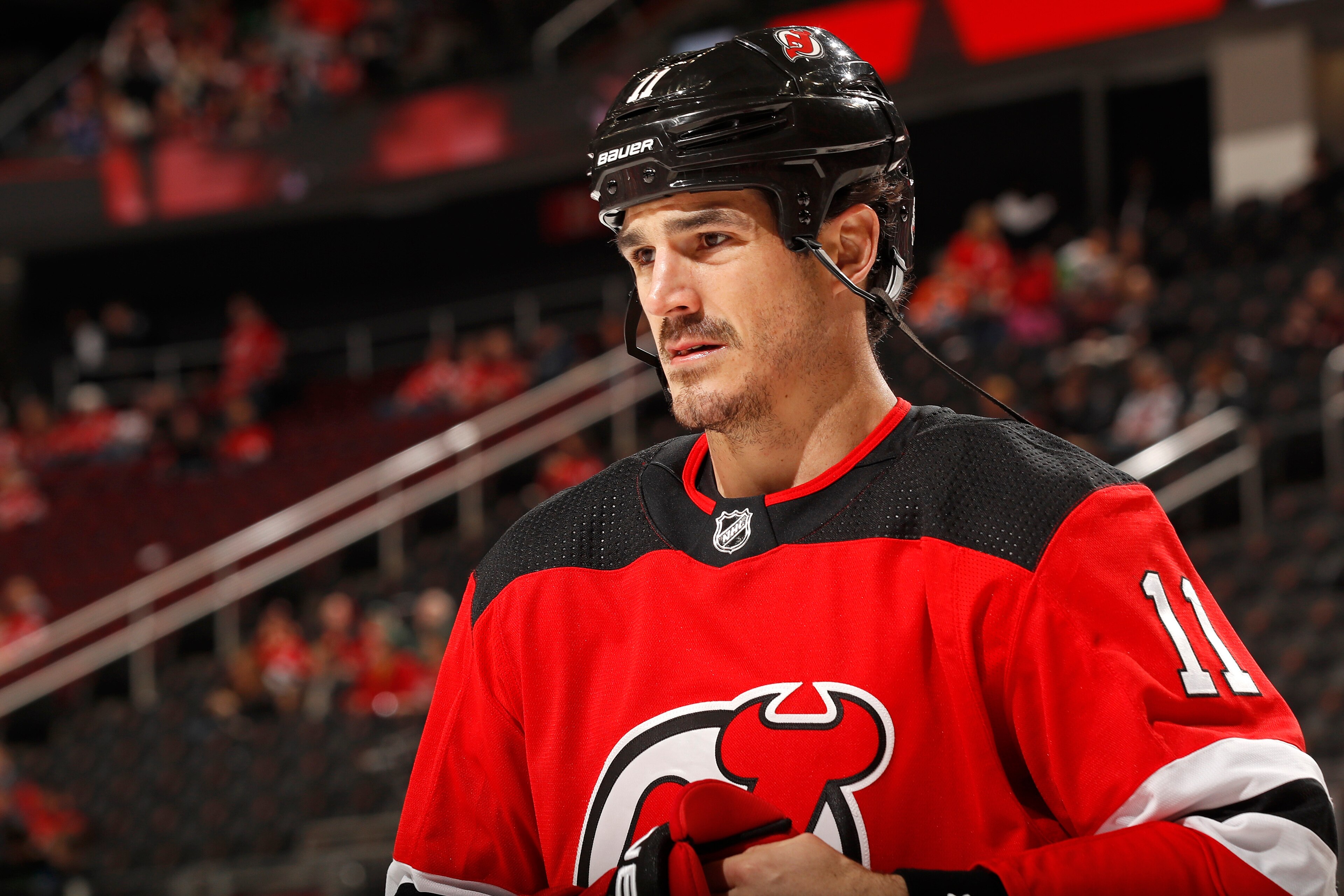 NEWARK, NJ - JANUARY 13: Brian Boyle #11 of the New Jersey Devils uring warm ups prior to taking on the Philadelphia Flyers at the Prudential Center on January 13, 2018 in Newark, New Jersey. (Photo by Adam Hunger/Getty Images) NEWARK, NJ - JANUARY 13: Brian Boyle #11 of the New Jersey Devils uring warm ups prior to taking on the Philadelphia Flyers at the Prudential Center on January 13, 2018 in Newark, New Jersey. (Photo by Adam Hunger/Getty Images)
