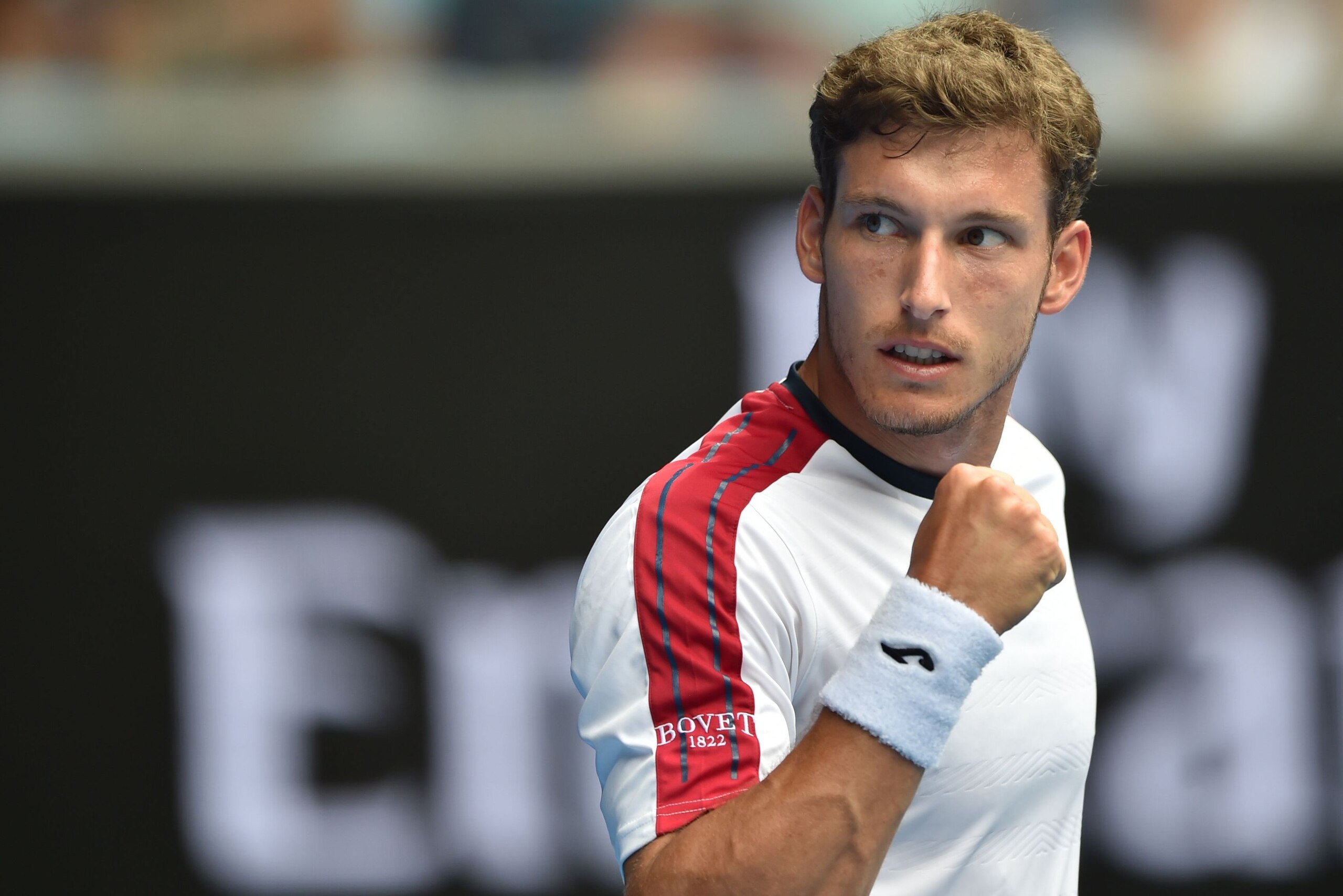 Spain's Pablo Carreno Busta reacts against Croatia's Marin Cilic during their men's singles fourth round match on day seven of the Australian Open tennis tournament in Melbourne on January 21, 2018. / AFP PHOTO / PETER PARKS / -- IMAGE RESTRICTED TO EDITO Spain's Pablo Carreno Busta reacts against Croatia's Marin Cilic during their men's singles fourth round match on day seven of the Australian Open tennis tournament in Melbourne on January 21, 2018. / AFP PHOTO / PETER PARKS / -- IMAGE RESTRICTED TO EDITO