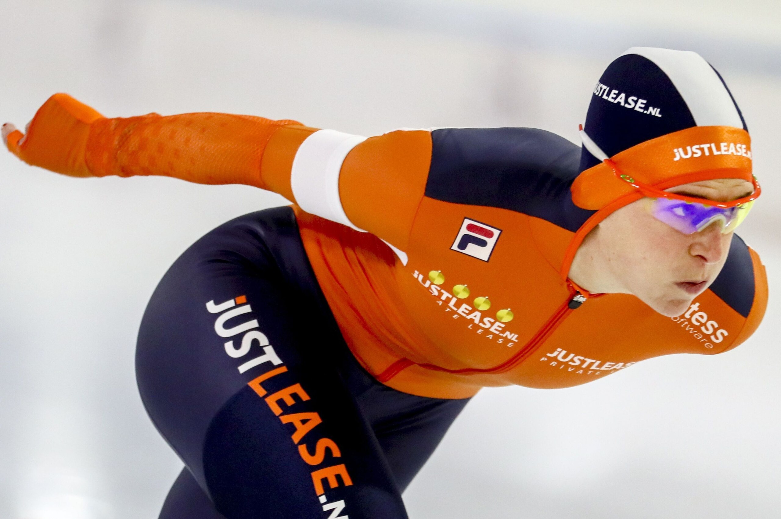 Netherlands' speed skater Ireen Wust competes in the women's 1500 metre race during the Olympic Qualification Tournament in Heerenveen on December 29, 2017. / AFP PHOTO / ANP / Jerry Lampen / Netherlands OUT        (Photo credit should read JERRY LAMPEN/A