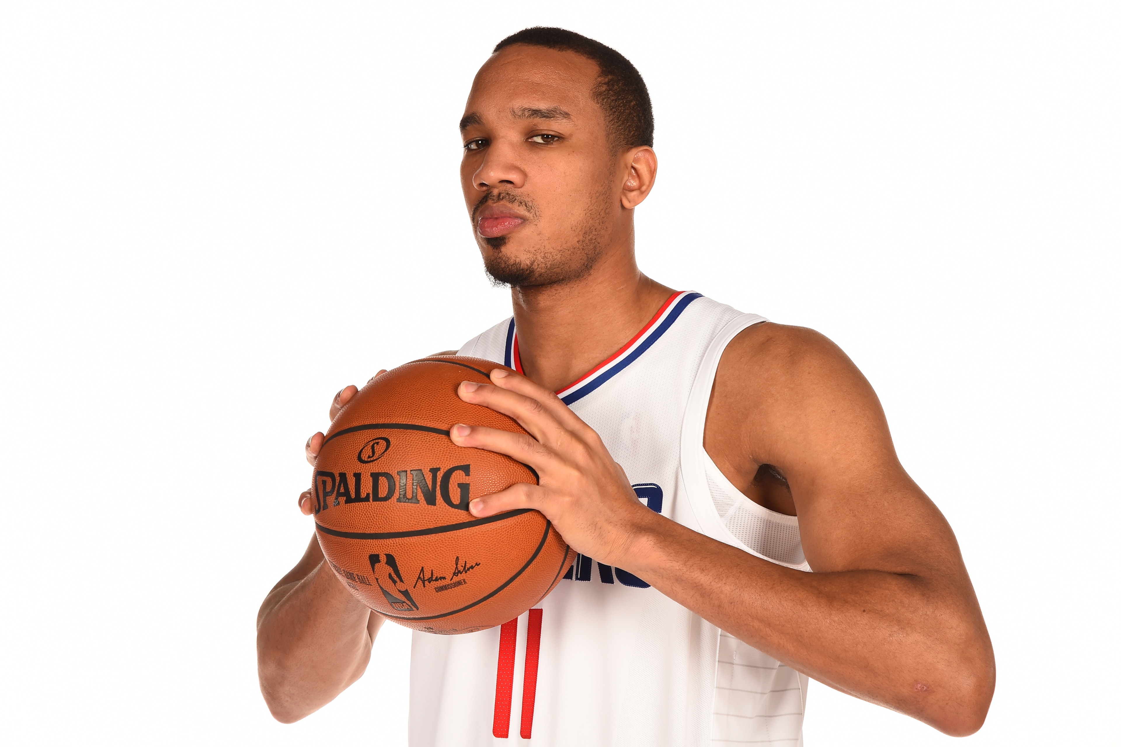 PLAYA VISTA, CA - FEBRUARY 01: Avery Bradley #11 of the LA Clippers poses for a portrait at the LA Clippers Training Center on February 01, 2018 in Playa Vista, California. NOTE TO USER: User expressly acknowledges and agrees that, by downloading and/or u