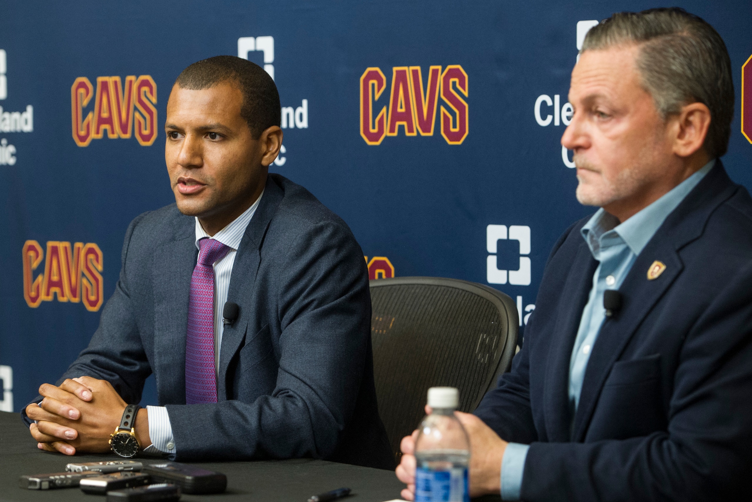 General manager Koby Altman and owner Dan Gilbert have had talks about trading for George Hill and DeAndre Jordan but are reluctant to give up the Nets' pick they acquired in the Kyrie Irving trade.