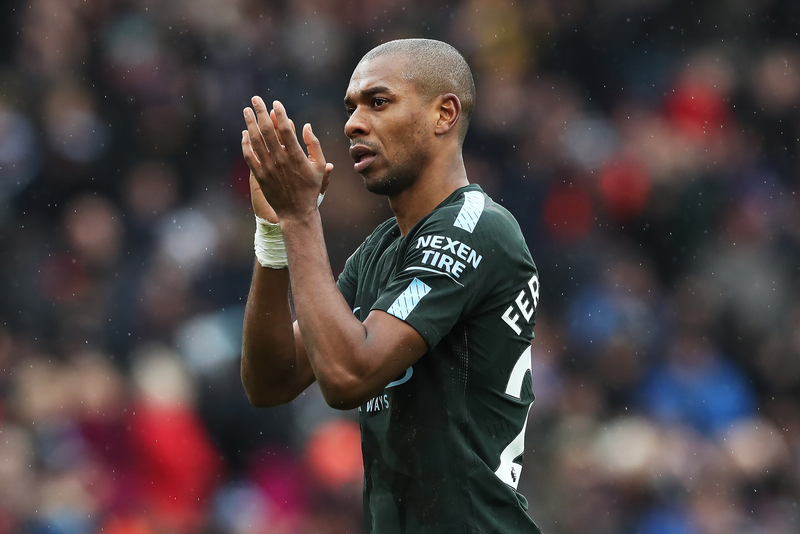 BURNLEY, ENGLAND - FEBRUARY 03: Fernandinho of Manchester City is seen during the Premier League match between Burnley and Manchester City at Turf Moor on February 3, 2018 in Burnley, England. (Photo by Ian MacNicol/Getty Images)