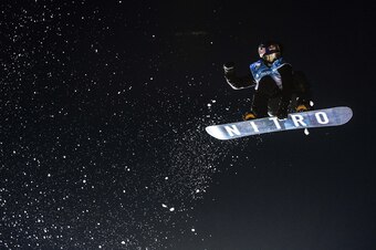 SIERRA NEVADA, SPAIN - MARCH 17:  Marcus Kleveland of Norway competes in the Men's Snowboard Big Air final on day ten of FIS Freestyle Ski & Snowboard World Championships 2017 on March 17, 2017 in Sierra Nevada, Spain.  (Photo by David Ramos/Getty Images)