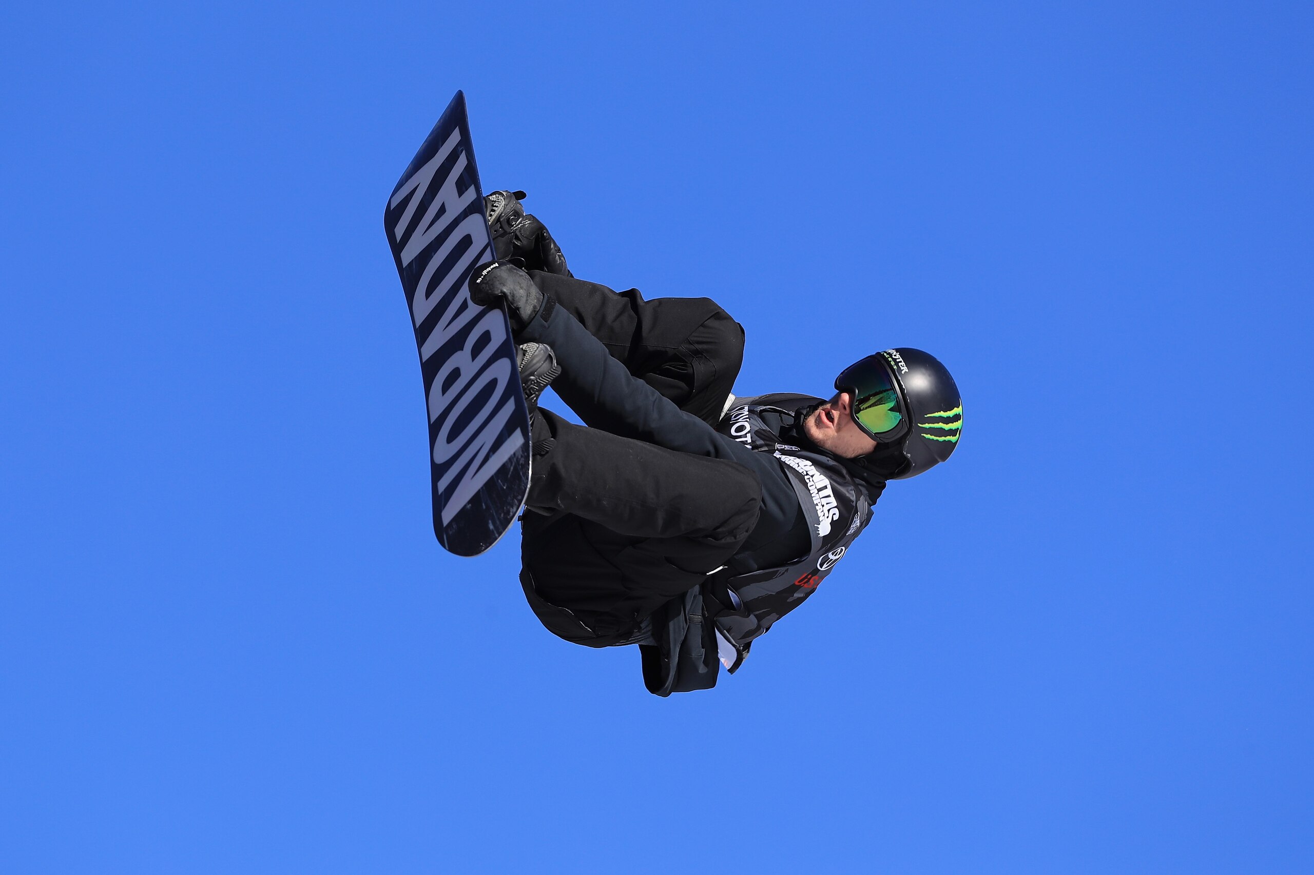 COPPER MOUNTAIN, CO - DECEMBER 10:  Max Parrot of Canada competes in the final of the FIS Snowboard World Cup 2018 Men's Big Air during the Toyota U.S. Grand Prix on December 10, 2017 in Copper Mountain, Colorado.  (Photo by Sean M. Haffey/Getty Images)