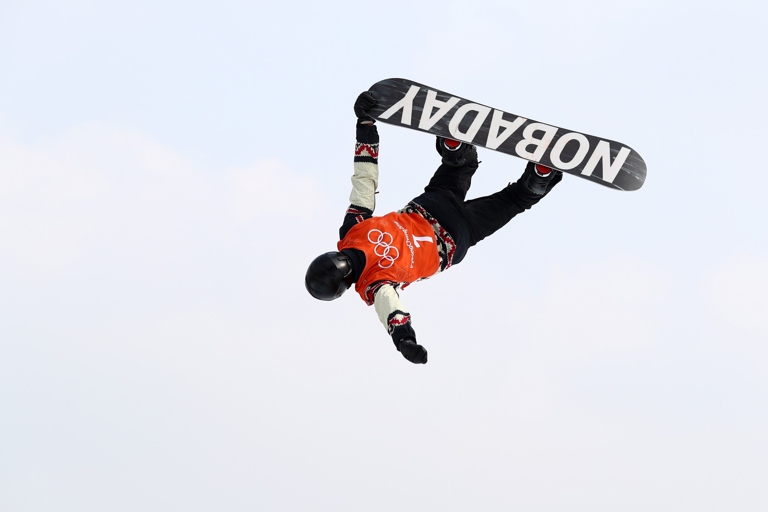 PYEONGCHANG-GUN, SOUTH KOREA - FEBRUARY 10:  Max Parrot of Canada competes during the Men's Slopestyle qualification on day one of the PyeongChang 2018 Winter Olympic Games at Phoenix Snow Park on February 10, 2018 in Pyeongchang-gun, South Korea.  (Photo