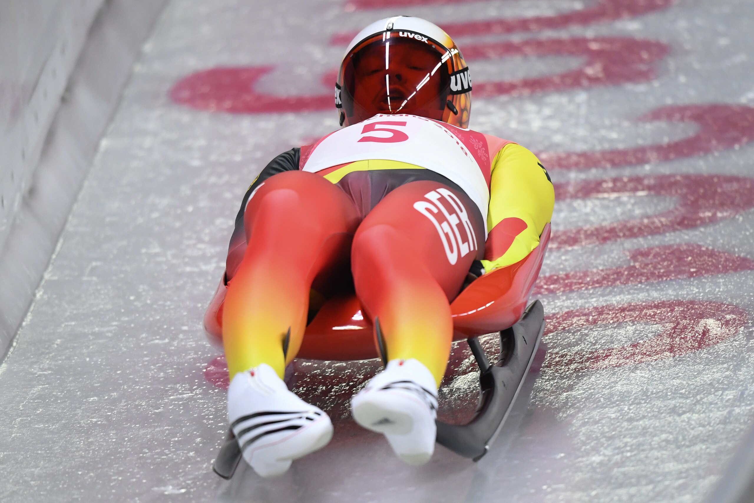Germany's Felix Loch competes in the men's luge singles run 1 during the Pyeongchang 2018 Winter Olympic Games, at the Olympic Sliding Centre on February 10, 2018 in Pyeongchang. / AFP PHOTO / Mark Ralston (Photo credit should read MARK RALSTON/AF Germany's Felix Loch competes in the men's luge singles run 1 during the Pyeongchang 2018 Winter Olympic Games, at the Olympic Sliding Centre on February 10, 2018 in Pyeongchang. / AFP PHOTO / Mark Ralston (Photo credit should read MARK RALSTON/AF