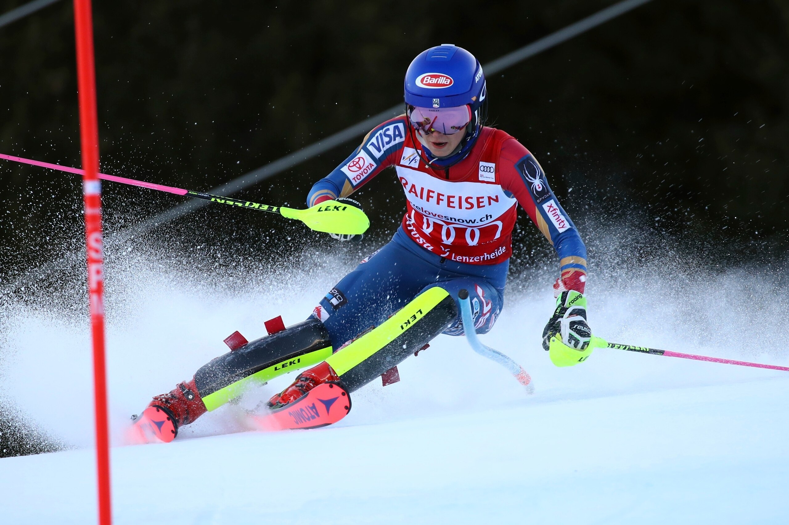 Mikaela Shiffrin is a heavy favorite for gold for the U.S. in women's slalom.